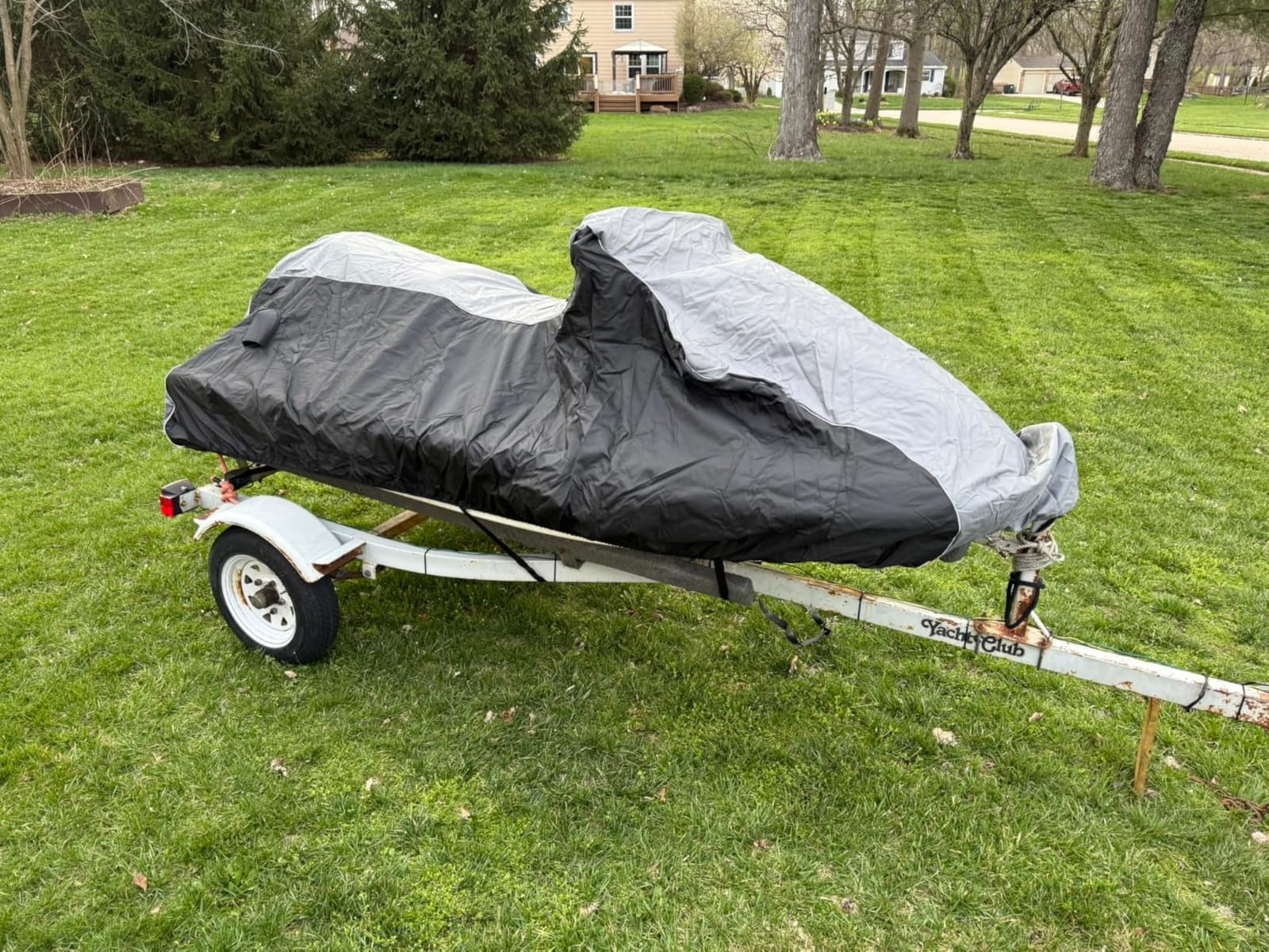 Jet Ski Cover for Sea-Doo GTI/GTI Limited, GTS/Rental 2011-2019 Waterproof | 600D Oxford, Specific Fit, Trailerable Windproof with 2 Air Vents, Heavy Duty All Weather Jetski Cover, Storage Bag customer photo 1