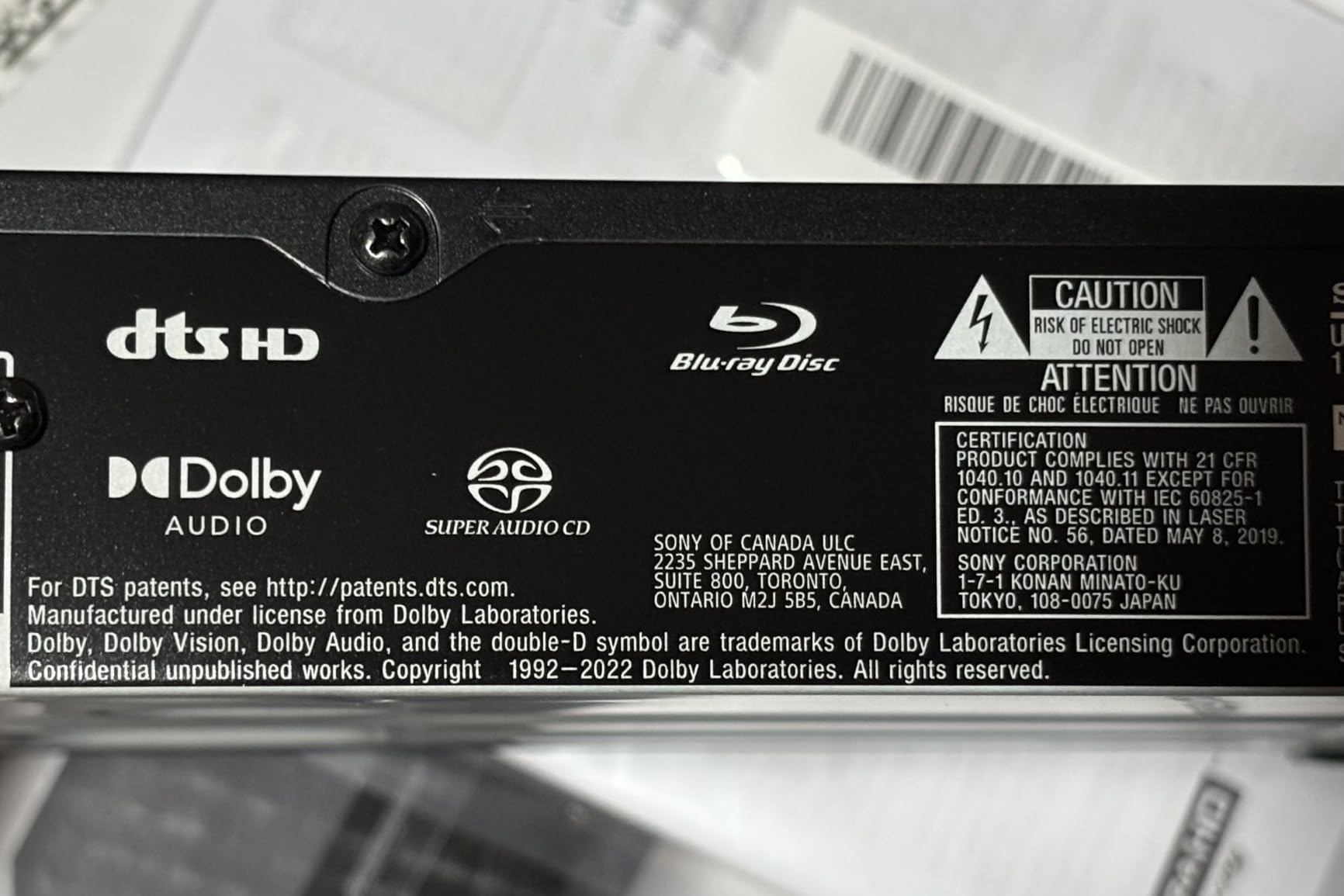 Sony UBP-X700U 4K Ultra HD Home Theater Blu-ray DVD Player with HDMI Cable customer photo 1