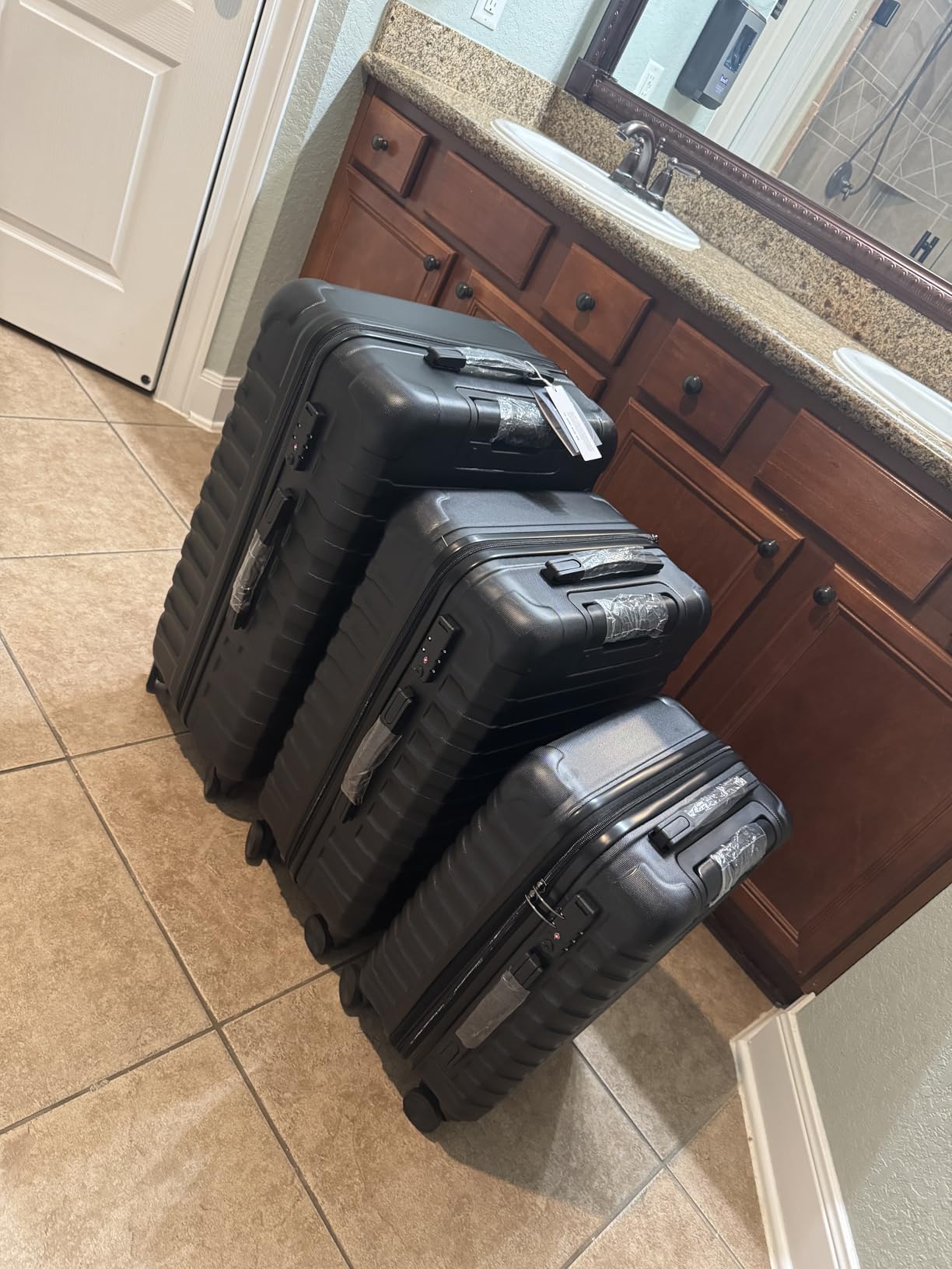 Luggage Sets 3 Pcs Suitcase with Wheels, 20