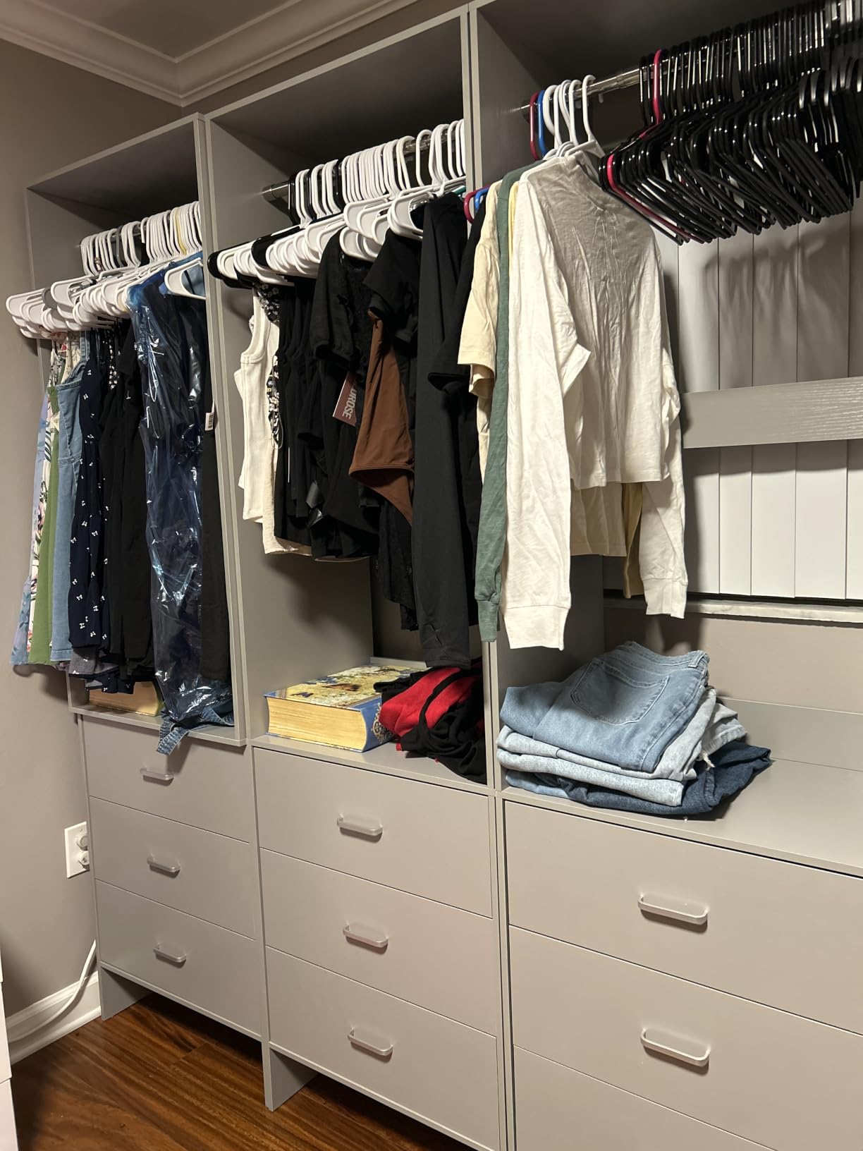 Aheaplus Closet System Closet Organizer, 3.6FT Closets, Set of 2, White | Walk-in Closet or Small Closets Wardrobe, Clothes Rack with Hanging Rods, 3.6FT Closets customer photo 2