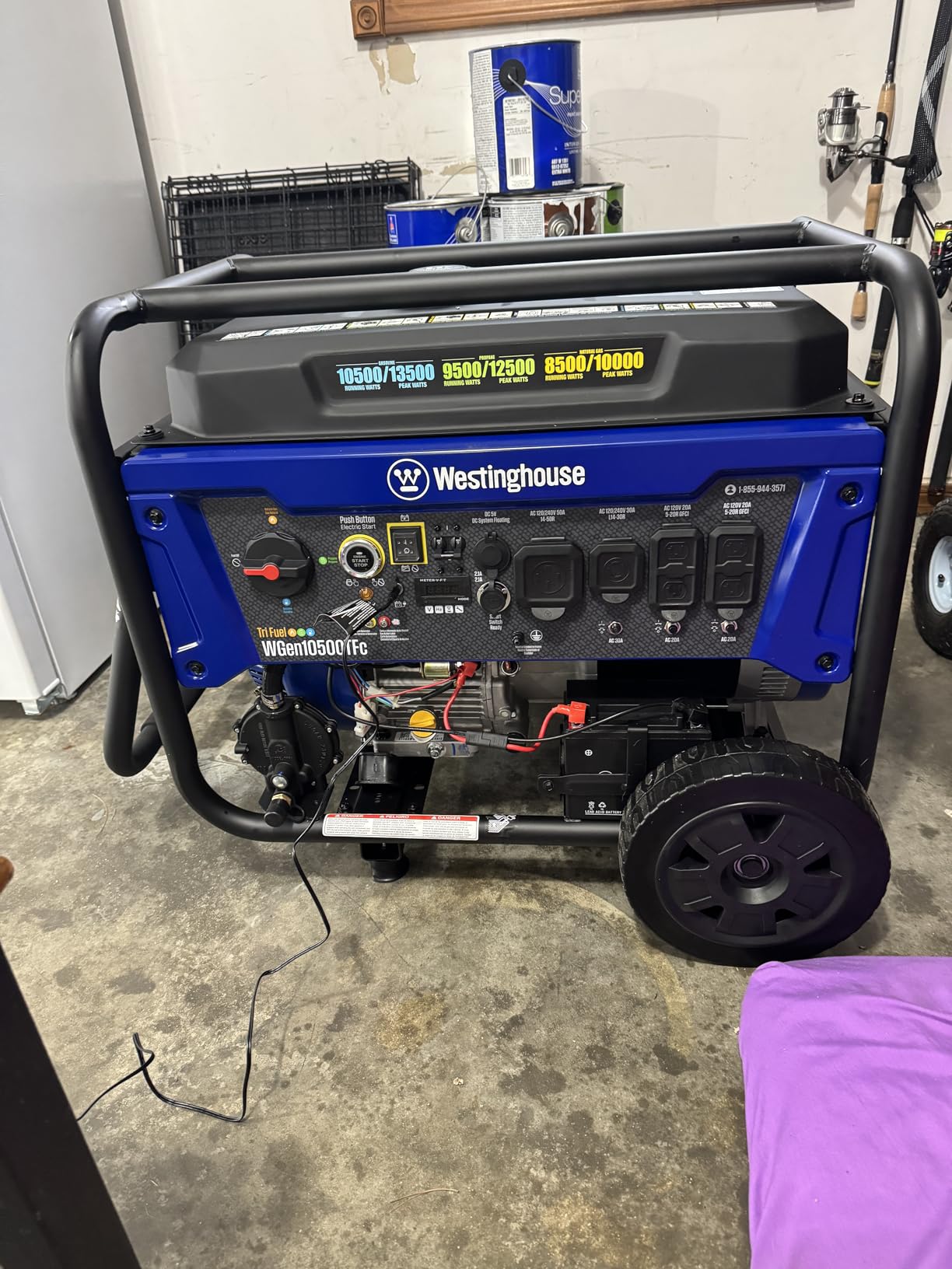 Westinghouse 13500 Peak Watt Dual Fuel Home Backup Portable Generator, Remote Electric Start, Transfer Switch Ready, Gas and Propane Powered customer photo 2