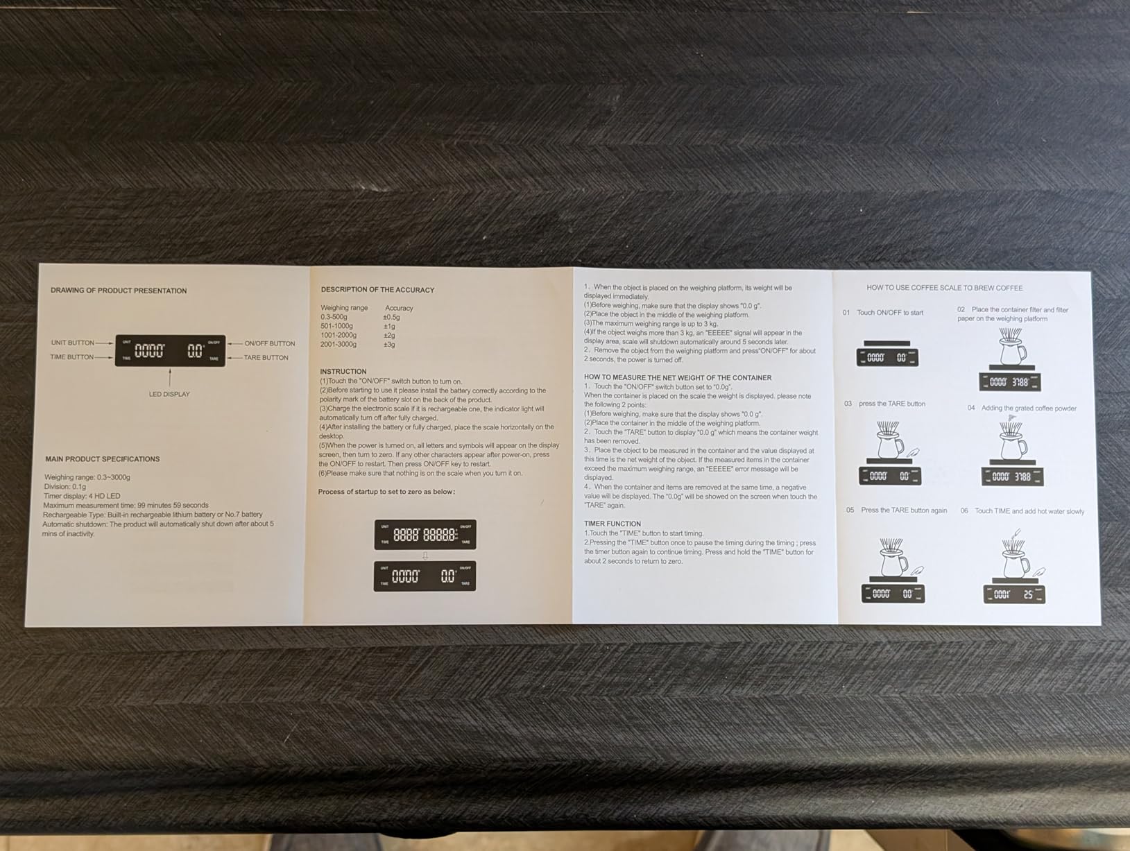 Pour-Over Coffee Scale with Timer, 100-Day USB-C Rechargeable customer photo 1