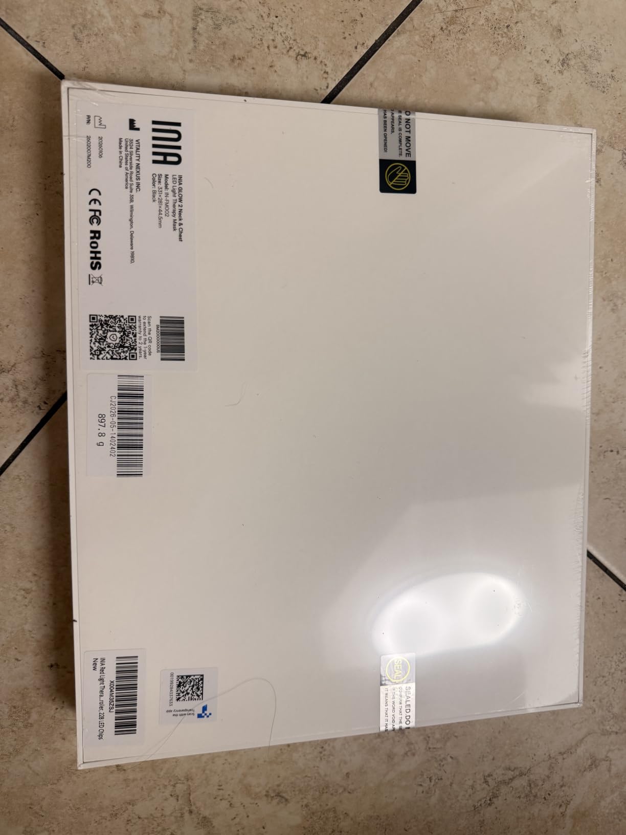 INIA Red Light Therapy Mask for Neck & Chest, 850nm NIR, Red & Yellow Light customer photo 1