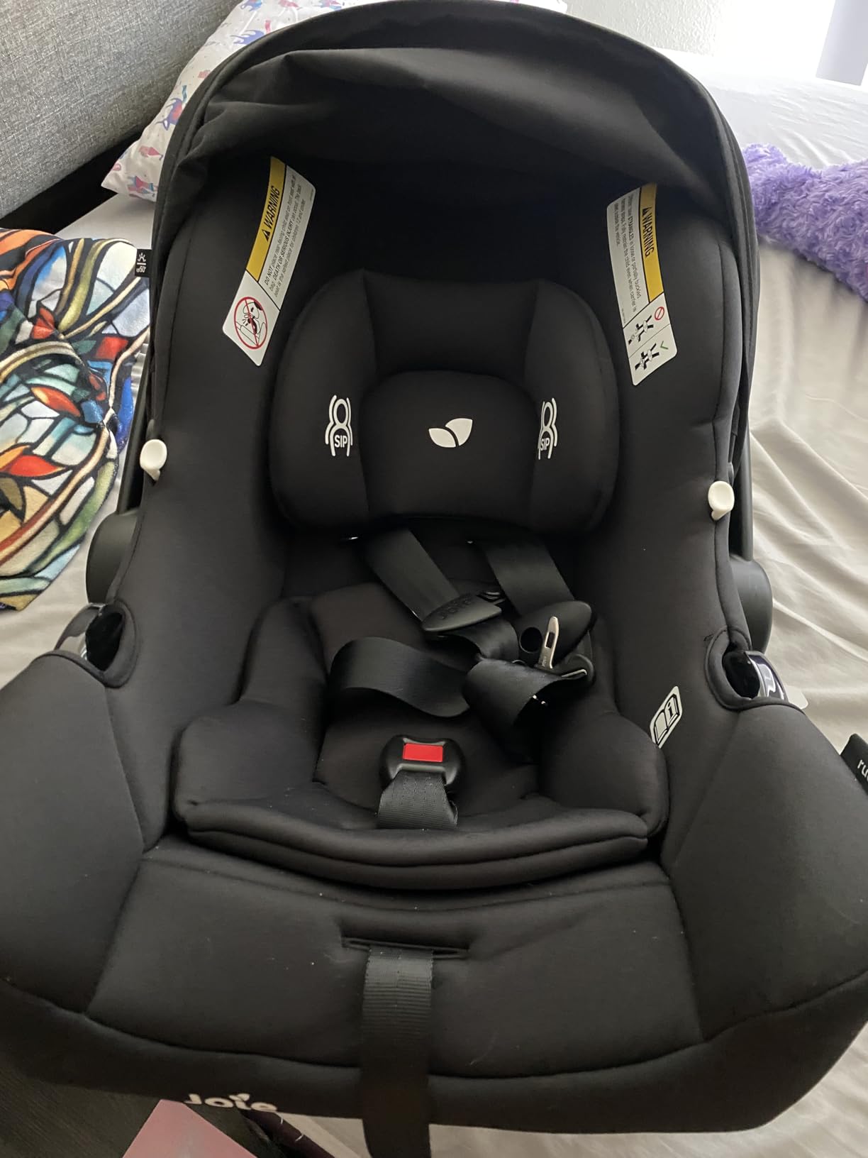 Joie Baby Rue Infant Car Seat & Anti-Rebound Base, Lightweight | Lightweight Infant Car Seat with UPF 50+ Canopy for Newborns and Infants. Travel System Compatible. customer photo 1