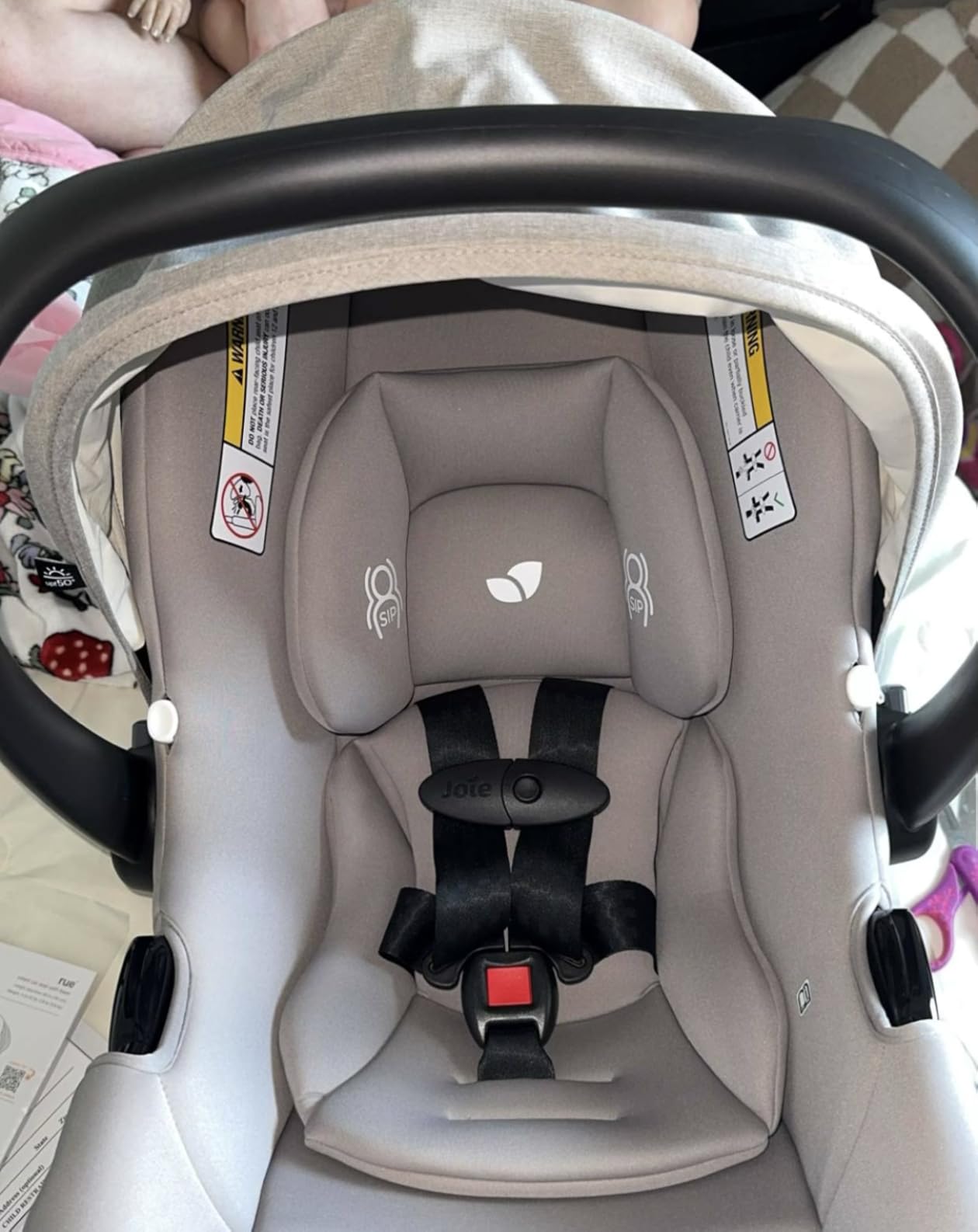 Joie Baby Rue Infant Car Seat & Anti-Rebound Base, Lightweight | Lightweight Infant Car Seat with UPF 50+ Canopy for Newborns and Infants. Travel System Compatible. customer photo 2