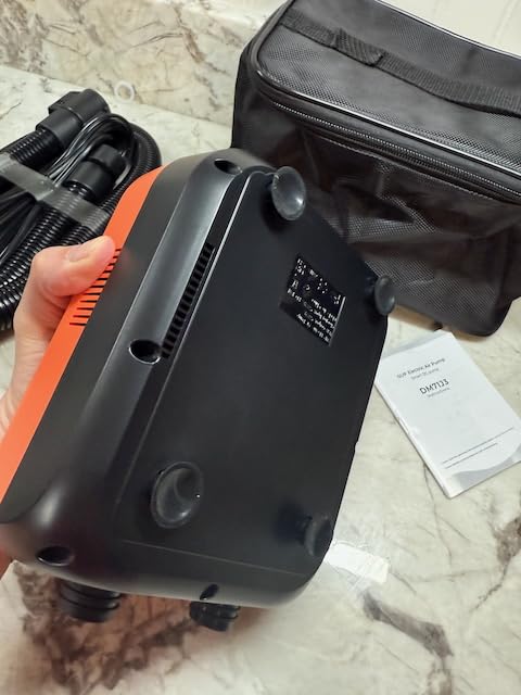 20PSI Electric Paddle Board Pump, Smart Rechargeable SUP Pump with DC 12V Car Connector, Inflation and Deflation Air Pump with Auto-Off for SUP, Kayaks, Tents, Air Mattress, Pool Floats, Inflatables customer photo 2