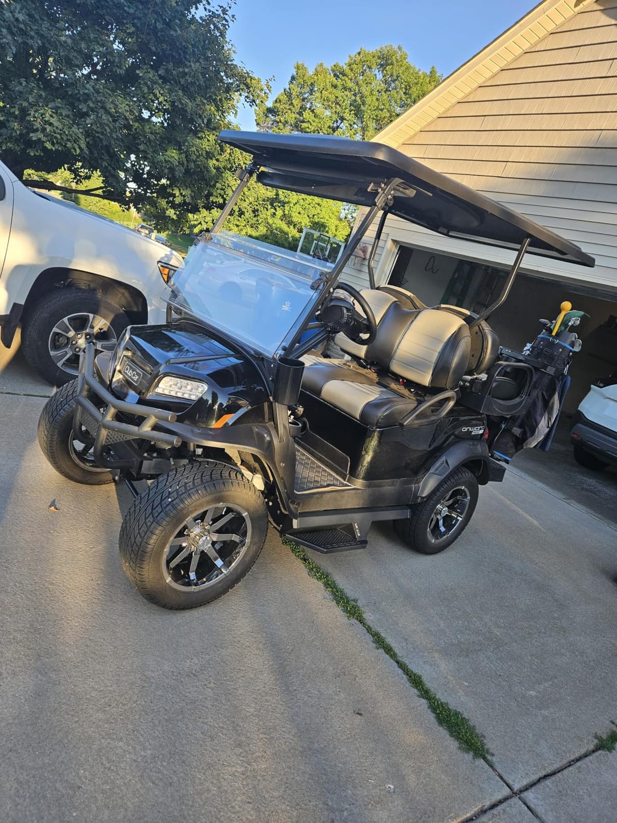 MODZ 4 Passenger Nerf Bar Kit - Fits Evolution D5 Ranger 6-Passenger Golf Carts - Black Powder-Coated customer photo 1