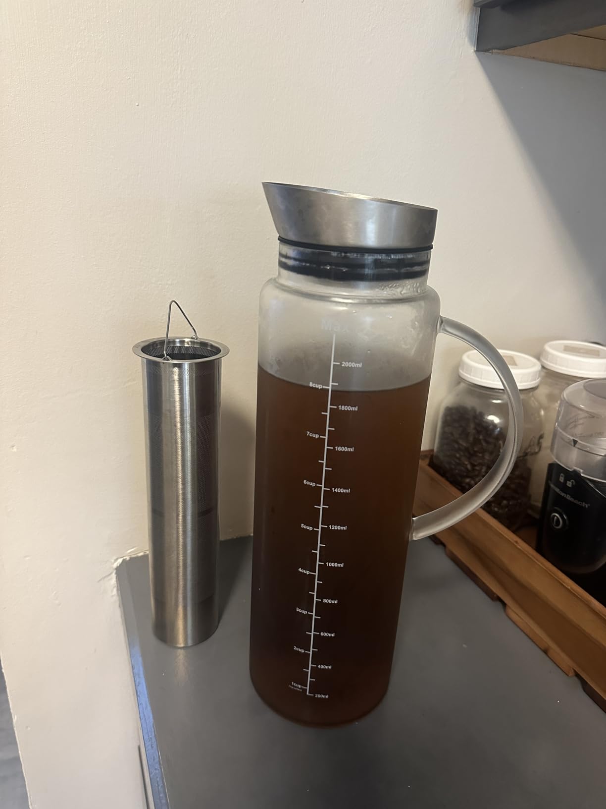 Aquach 68oz Cold Brew Coffee Maker, Borosilicate Glass Pitcher for Iced Tea customer photo 1