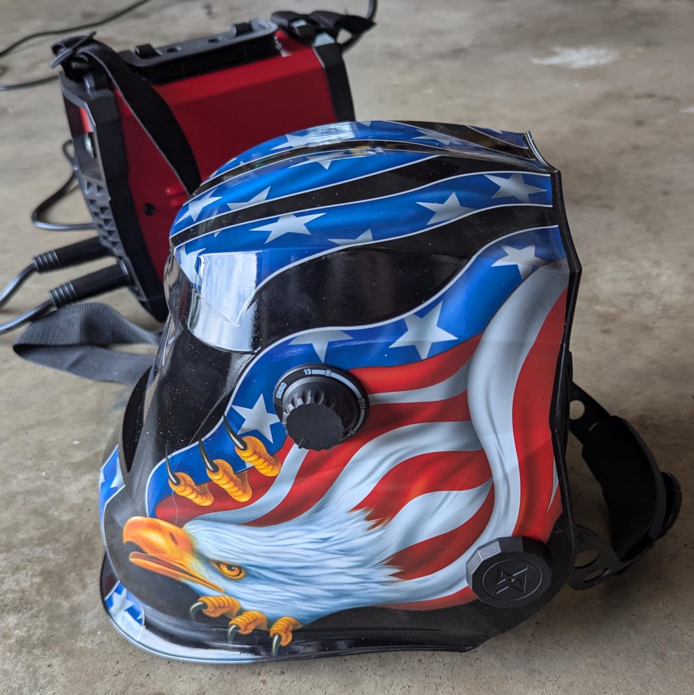 VILSIN True Color Auto Darkening Welding Helmet with Flames Welding Mask Large View Wide View Welding Hood with 2 Arc Sensor,Wide Shade 3/4-8/9-13 for Mask Tig Mig Arc Welding Shield K23-5022-HY customer photo 1