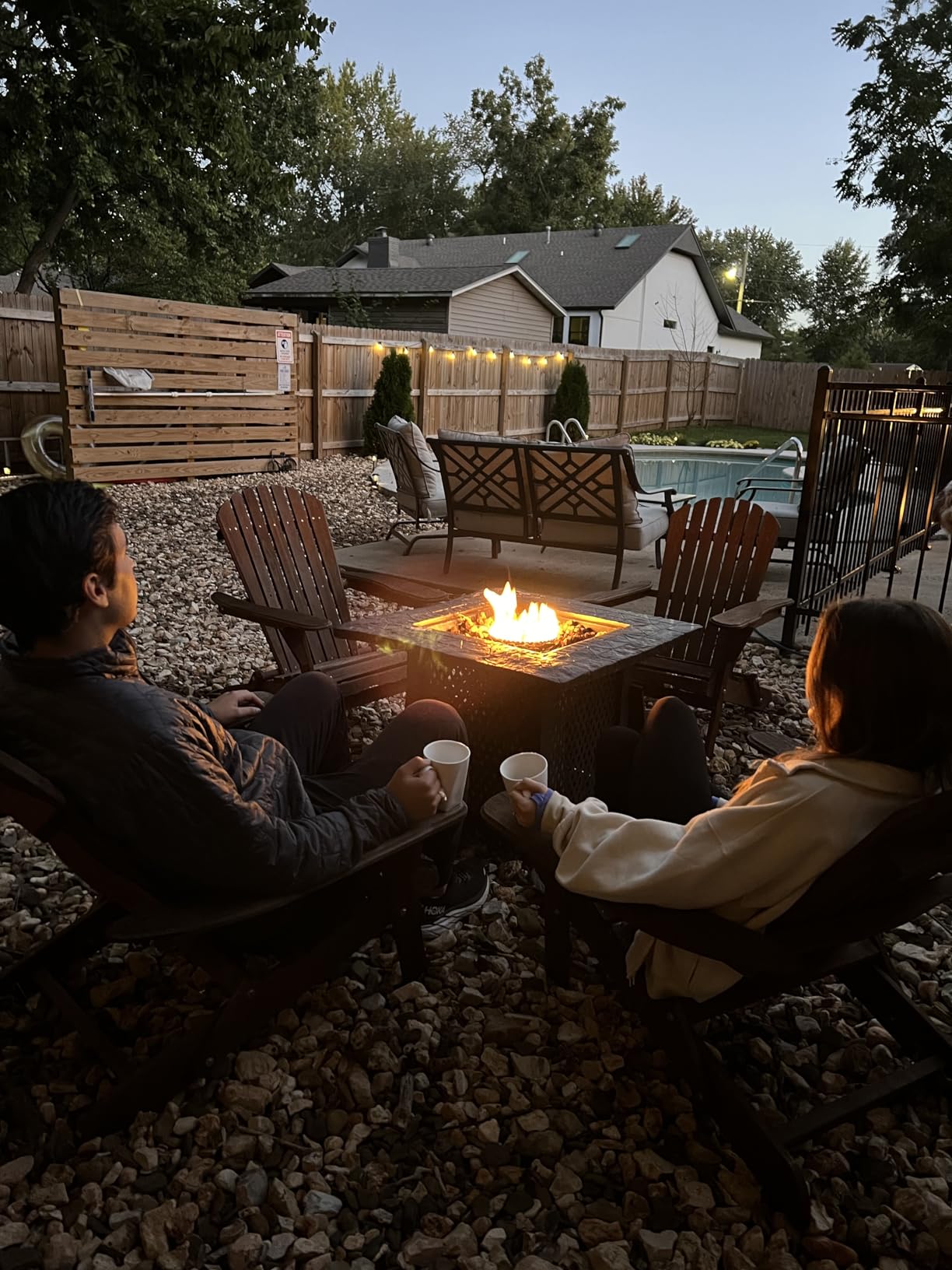 SoliWood Outdoor Wooden Folding Adirondack Chair Set of 4 with Pre-Assembled BackRest, Wood Patio Chair for Garden Backyard Porch Pool Deck Firepit customer photo 1