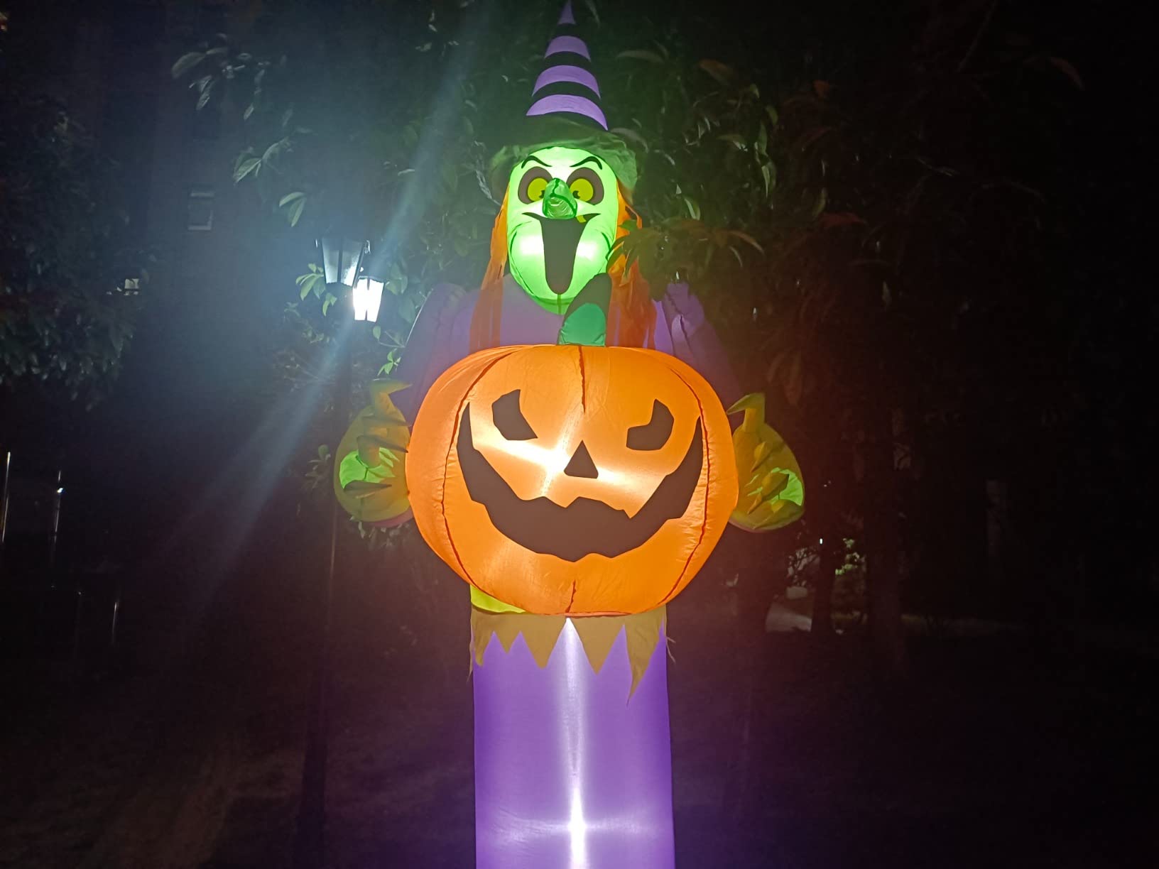 DomKom 8FT Thanksgiving Inflatables Outdoor Decorations, Four Gnomes Fall Blow up Built-in LED Lights for Yard Autumn Holiday Harvest Decor customer photo 2