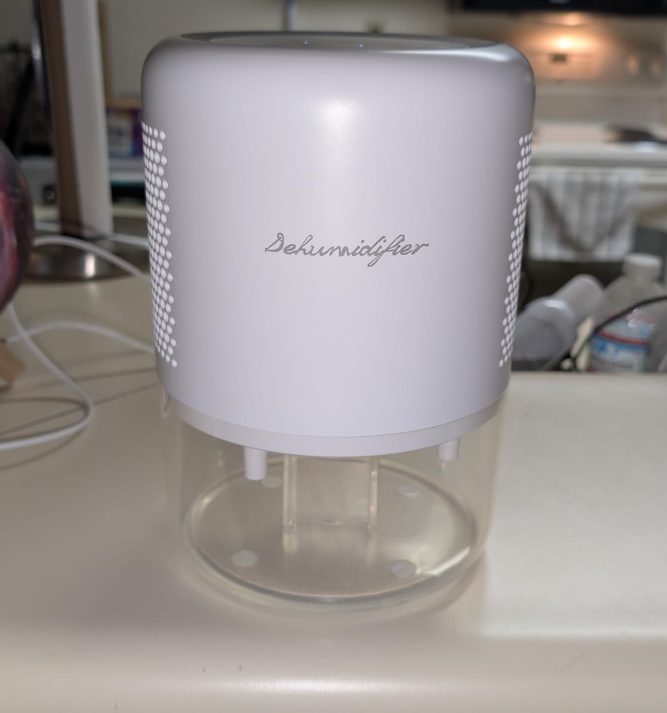 44oz(1.3L) Small Dehumidifier for Home Auto-Off Quiet Portable Dehumidifier with 3 Modes 10 Color Lights 4 Timer Settings for Bedroom Bathroom Closet (215 sq.ft) customer photo 2