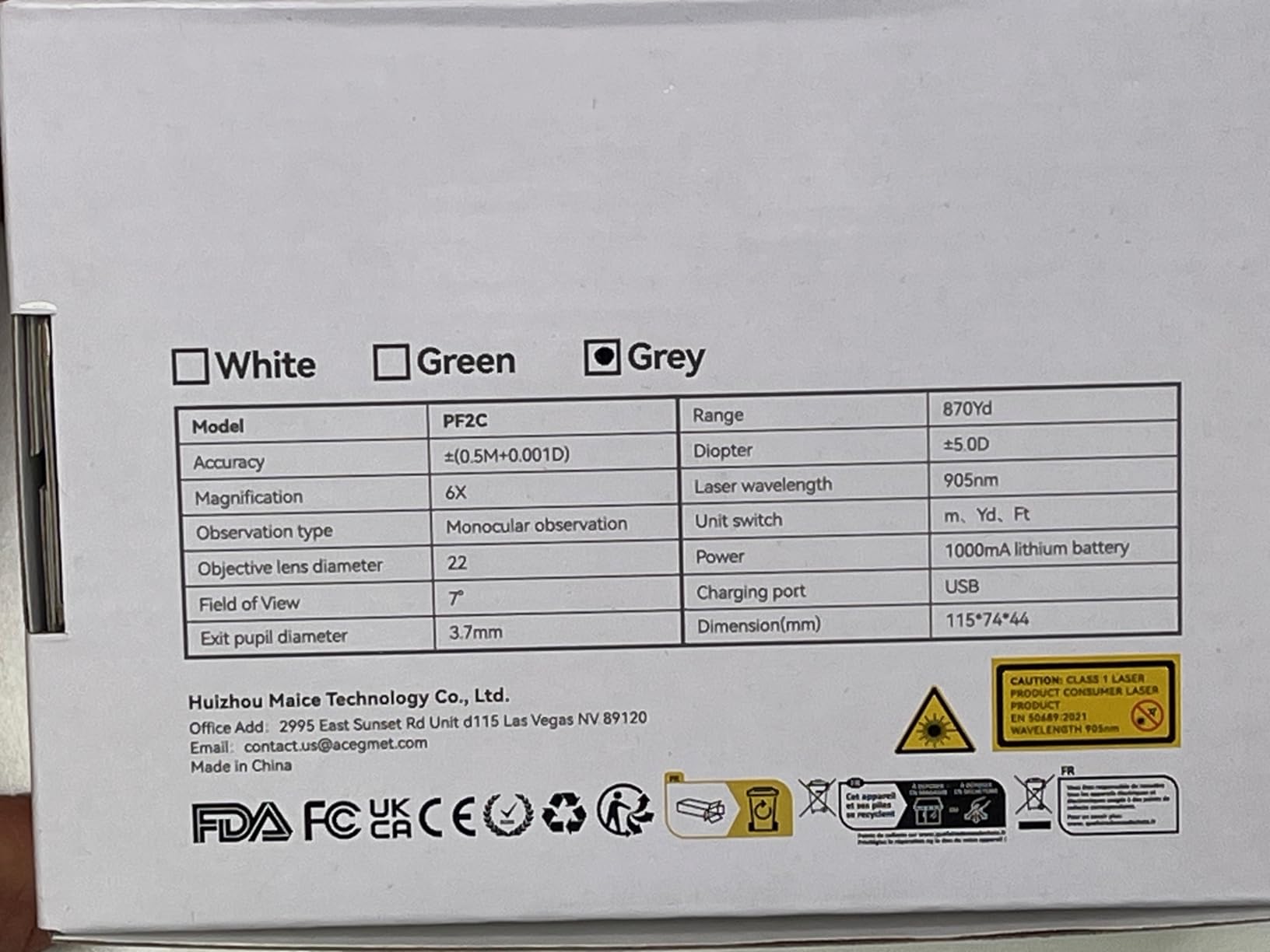 ACEGMET PFS5 Golf Range Finder, Slope & Triangulation, Magnetic, 1300 Yards customer photo 1
