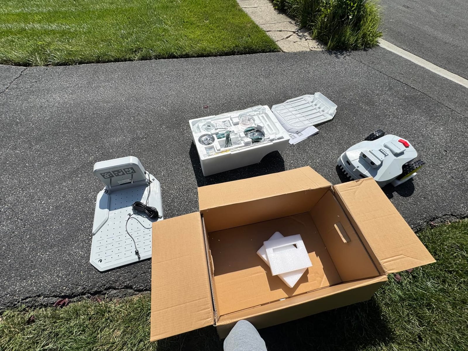 Robot Lawn Mower — 1.5 Acre Ultra Quiet Self Charging Robot Mower, Up to 4 inches Cutting Height, Robotic Lawn Mowers with RTK+4 Eye Vision, Mapping and Anti Theft tech, APP Control customer photo 1