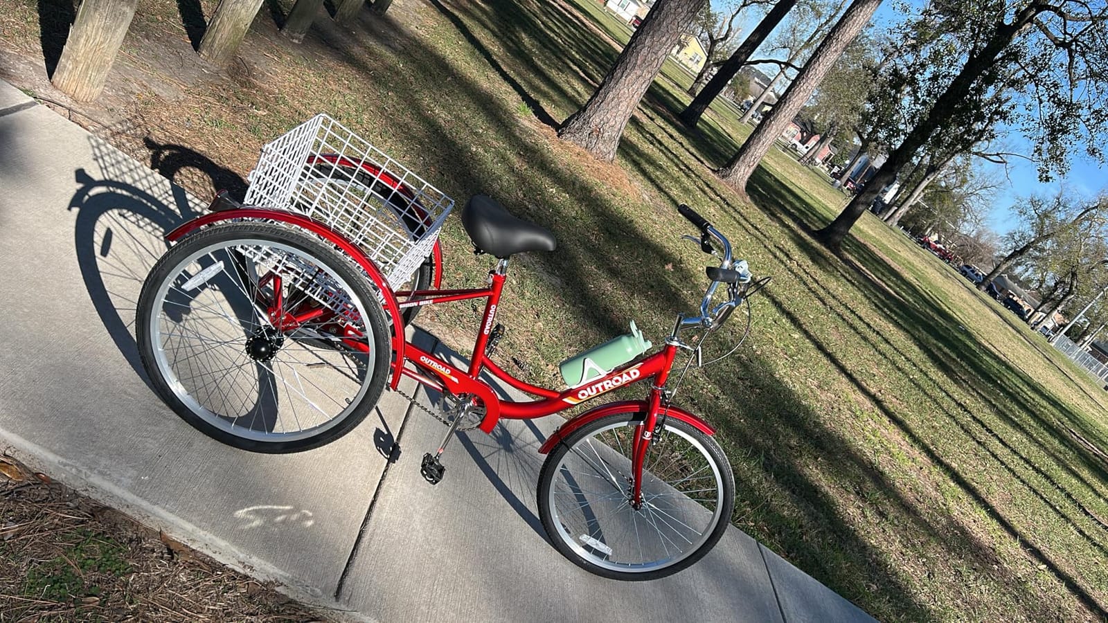 Max4out Adult Tricycle with Large Basket 24/26 Inch, Stable 3 Wheel Cruise Bicycle for Shopping, Beach and City Trike Perfect for Men, Women, Seniors(Blue/Purple/Red) customer photo 1