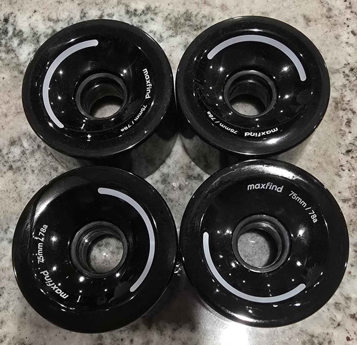 maxfind 75mm 78A Longboard Wheels, Soft PU Skateboard Wheels, Set of 4 customer photo 1