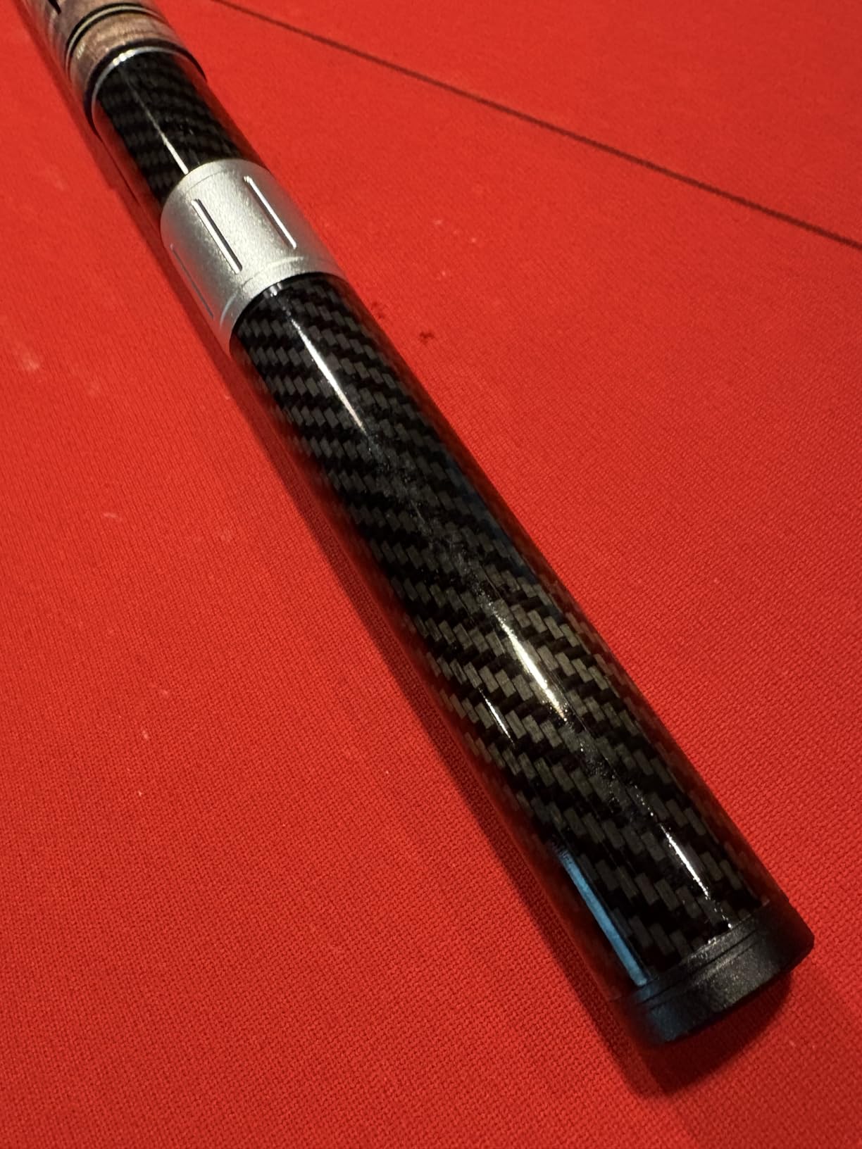 Pool Cue Extender, Billiards Stick Extension with 3 Bumpers, Carbon Fiber Telescopic Pool Stick, Adjustable for Billiard Accessories Extender customer photo 1