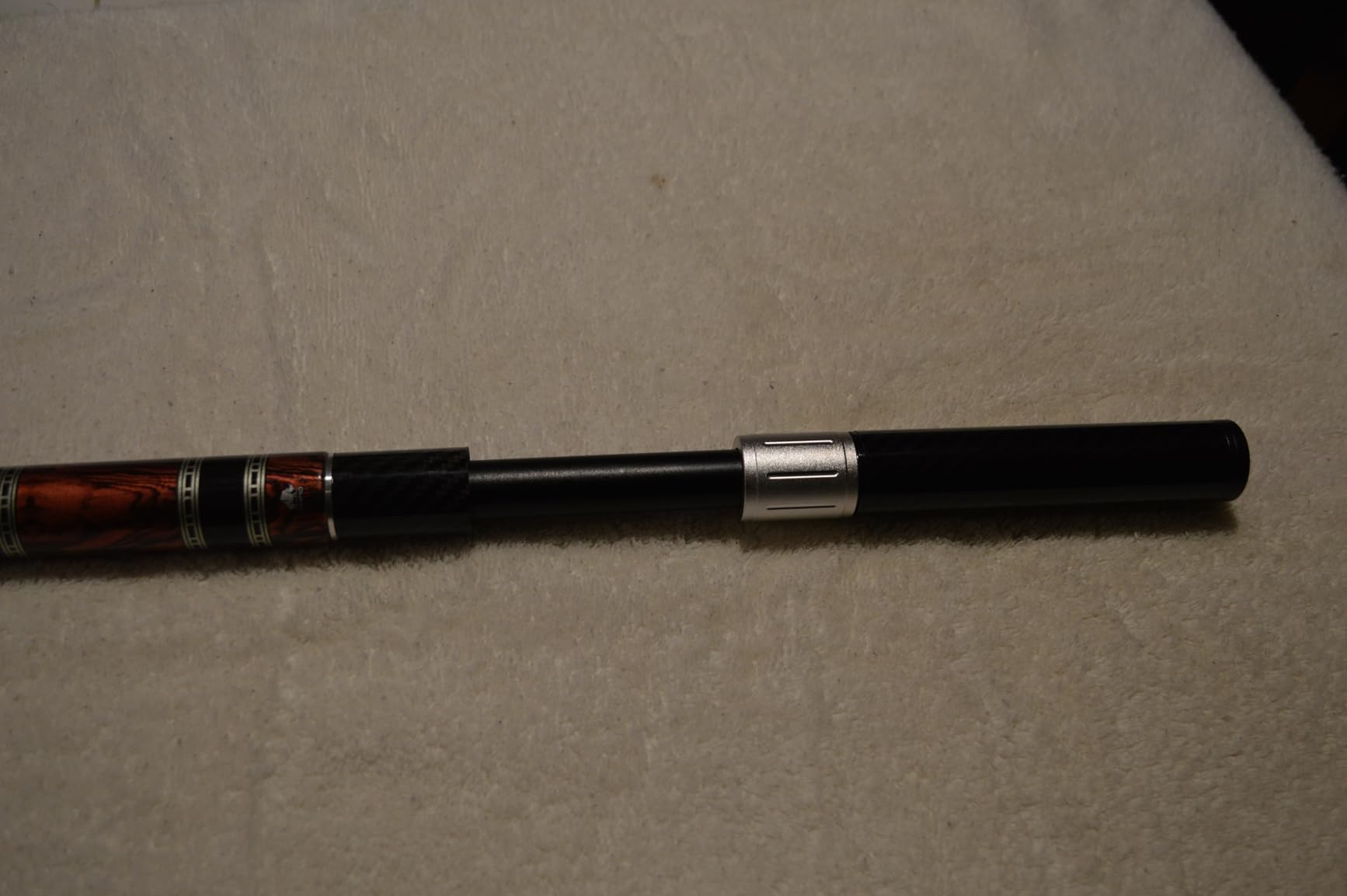 Pool Cue Extender, Billiards Stick Extension with 3 Bumpers, Carbon Fiber Telescopic Pool Stick, Adjustable for Billiard Accessories Extender customer photo 2