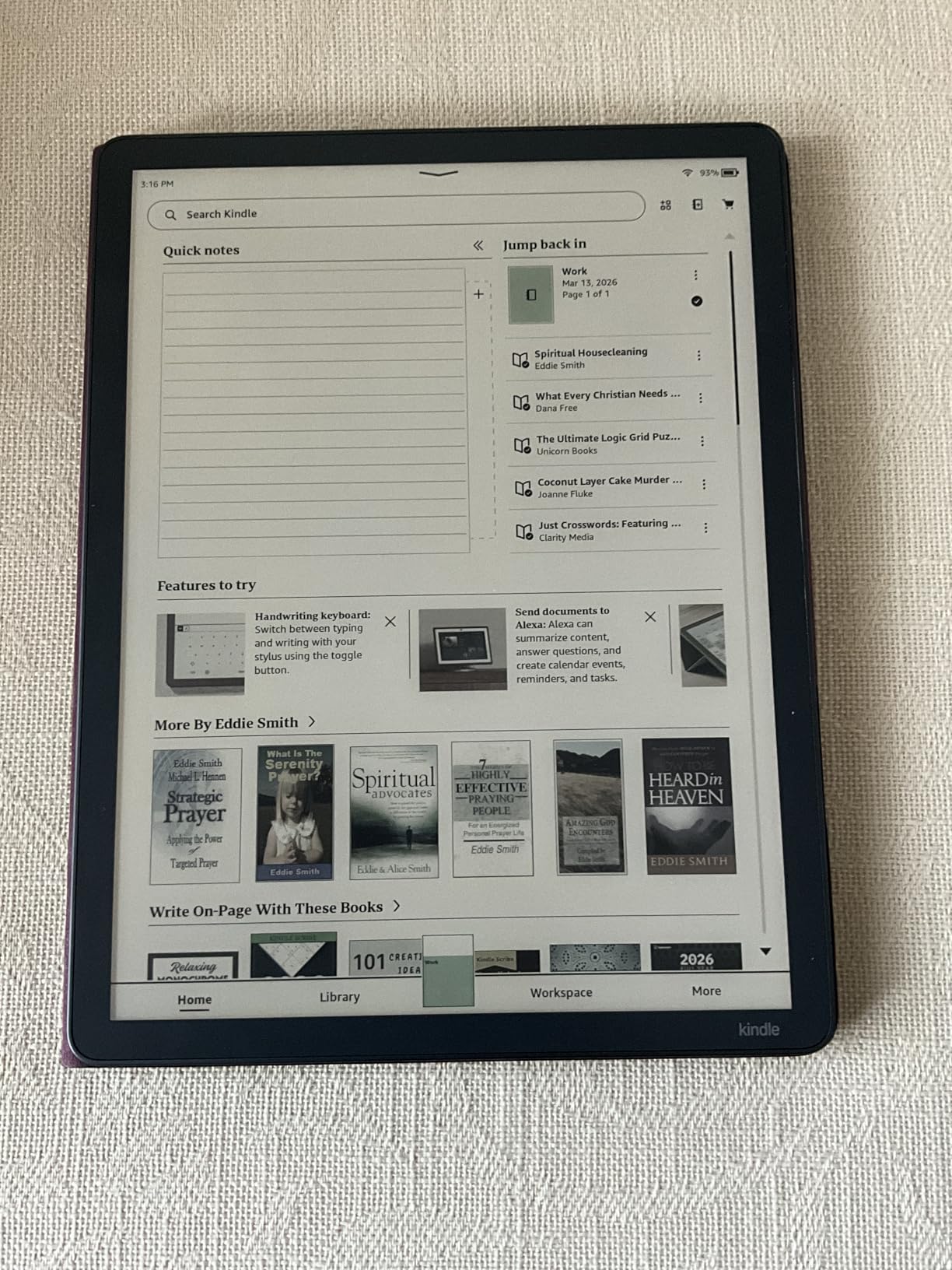Amazon Kindle Scribe Colorsoft 64GB (newest model) — 11” paper-like color display with front light — One notebook to replace them all — Write in notebooks, docs, and books. Pen included - Graphite customer photo 1