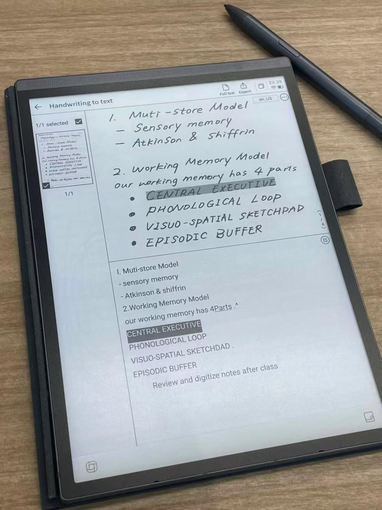 iFLYTEK AINOTE Air 2, 8.2-Inch E Ink Tablet with Black Folio Case | Digital Notebook with AI note taking, AI meeting summaries, multilingual transcription, translation & handwriting-to-text customer photo 1