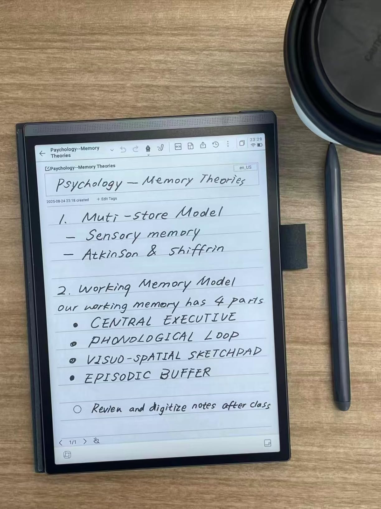 iFLYTEK AINOTE Air 2, 8.2-Inch E Ink Tablet with Black Folio Case | Digital Notebook with AI note taking, AI meeting summaries, multilingual transcription, translation & handwriting-to-text customer photo 2