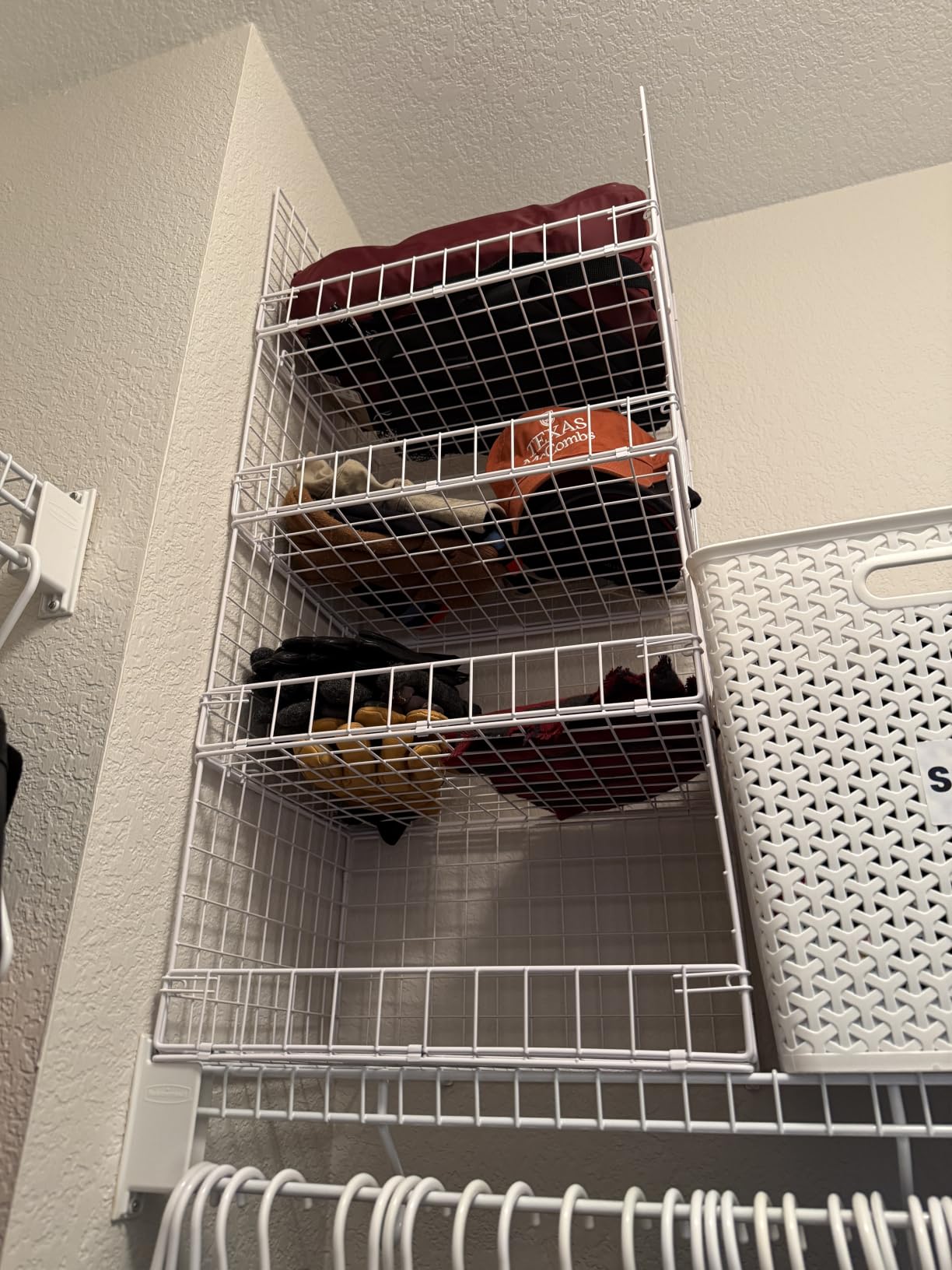 Yociyoga 5-Tier Stackable Closet Organizers and Storage Basket - Foldable Closet Shelf Organizer System, Space-Saving Clothes Storage Bins Drawer Organizer for Wardrobe, White (Patent 30022416) customer photo 2