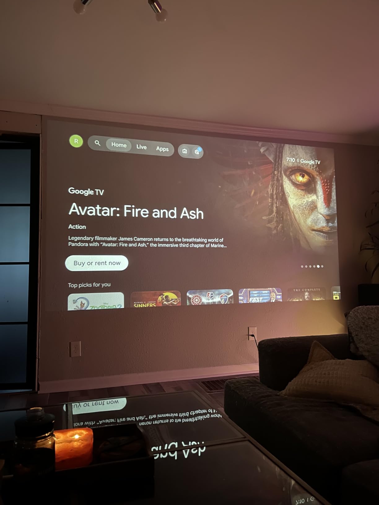 【Official Licensed Google TV】4K Smart Projector with WiFi and Bluetooth, VOPLLS Outdoor Projectors with Dolby/Auto Focus, Portable Movie Phone Wireless Gaming Wifi Proyector for Bedroom/Home/Ceilling customer photo 1