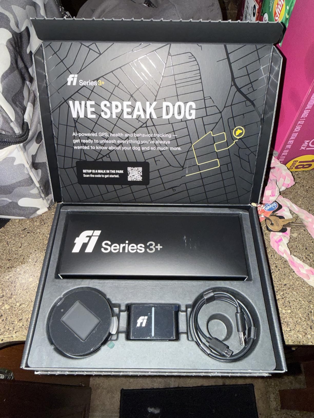 Fi Series 3+ GPS Dog Collar & Tracker, 12-Mo Membership Included, Pink M | Live GPS tracking & escape alerts, virtual fence safe zones, health & behavior monitoring, activity & sleep insights customer photo 2