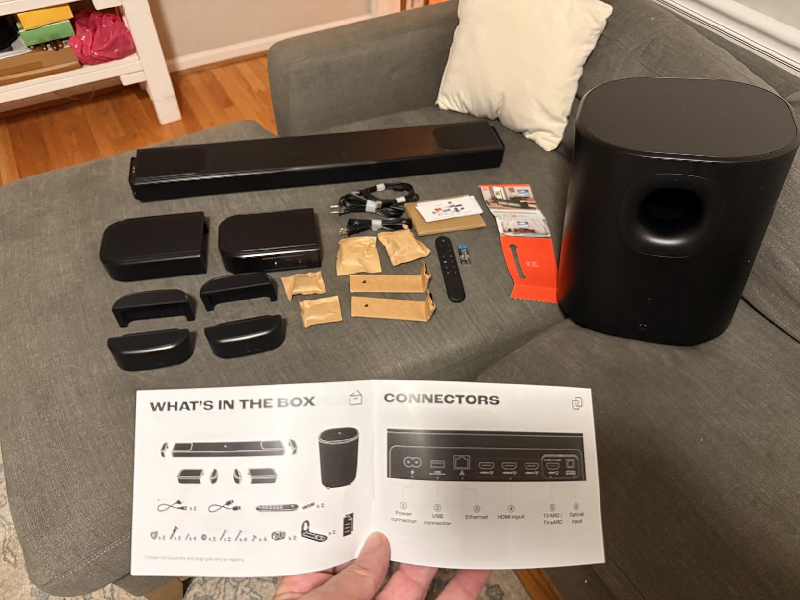 JBL Bar 1000MK2 7.1.4 Channel Soundbar System with Detachable Surround Speakers, MultiBeam 3.0, Dolby Atmos and DTS:X, 480W RMS with 10