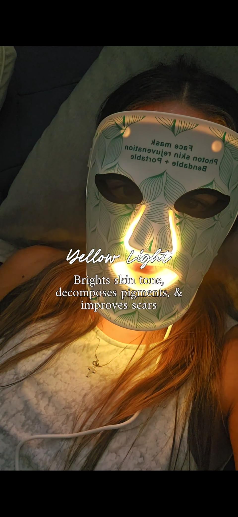 Red Light Therapy Mask for Face and Neck, 8 Colors Glow LED Mask 850nm NIR customer photo 1