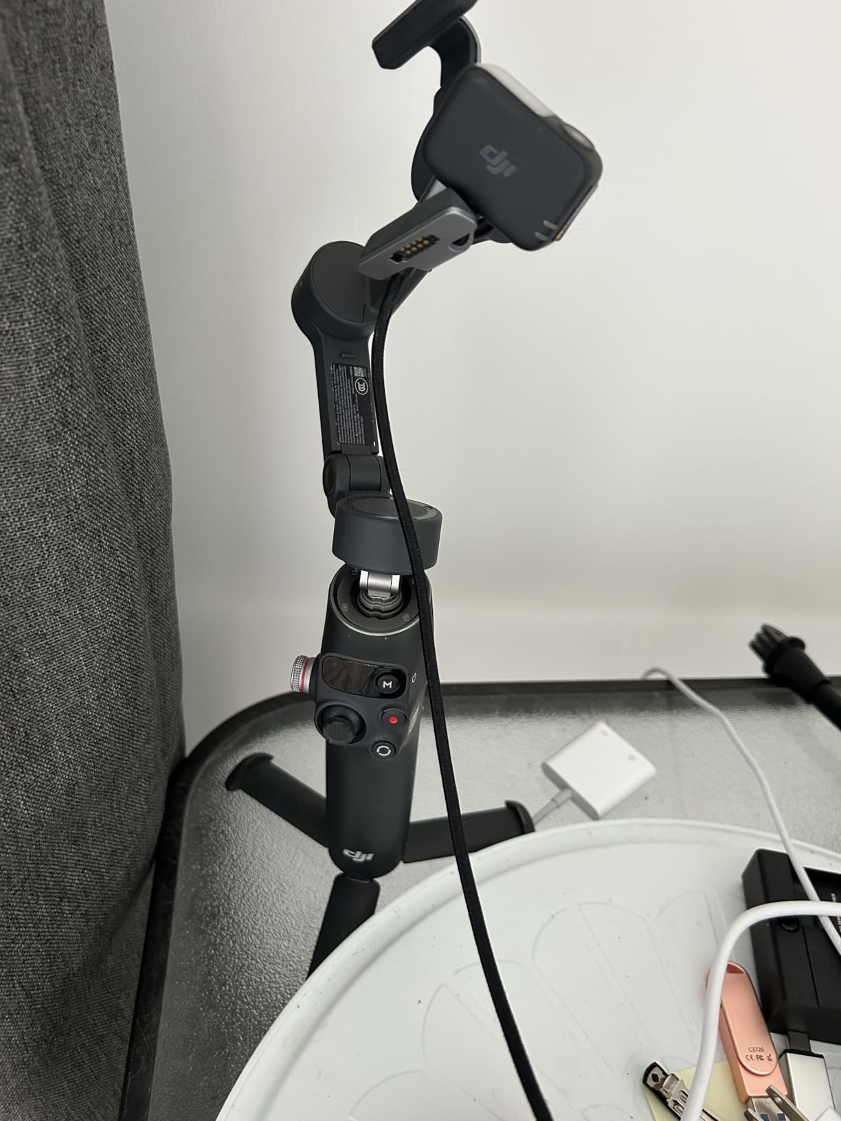 DJI Osmo Mobile 8 Gimbal Stabilizer for Phone, 3-Axis Stabilization | AI Native Tracking with Audio & Lighting, 360 Pan Rotation, Built-in Extension Rod & Tripod, 10h Battery, Extension Rod customer photo 2