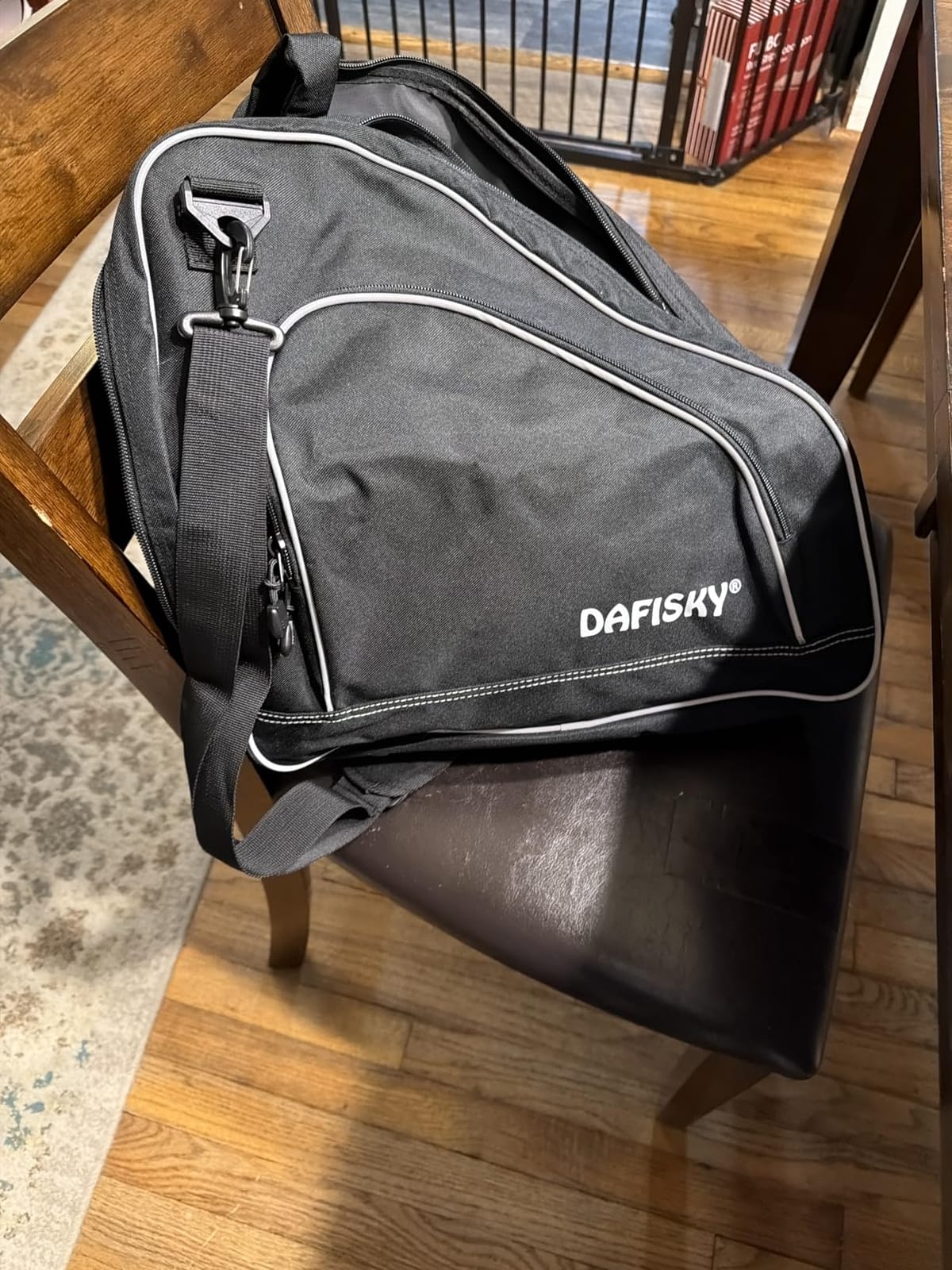 DAFISKY Roller Skate Bag Ice Skating Bag | Multiple Pockets, Spacious Main Compartment, Dedicated Helmet Storage, 1200D Polyester, Adjustable Padded Shoulder Strap customer photo 1