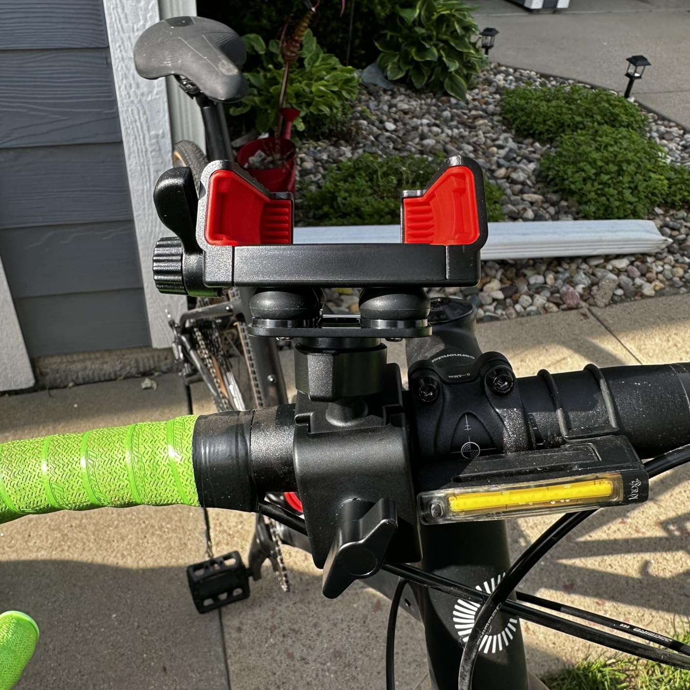 3rd Gen Shockproof Bike Phone Holder, Anti Vibration Motorcycle Phone Mount with Secure Lock, Universal Handlebar Mount for E-Bike, Electric Scooter, Bicycle, ATV, Fits 4.7-7 Inch Phones customer photo 1