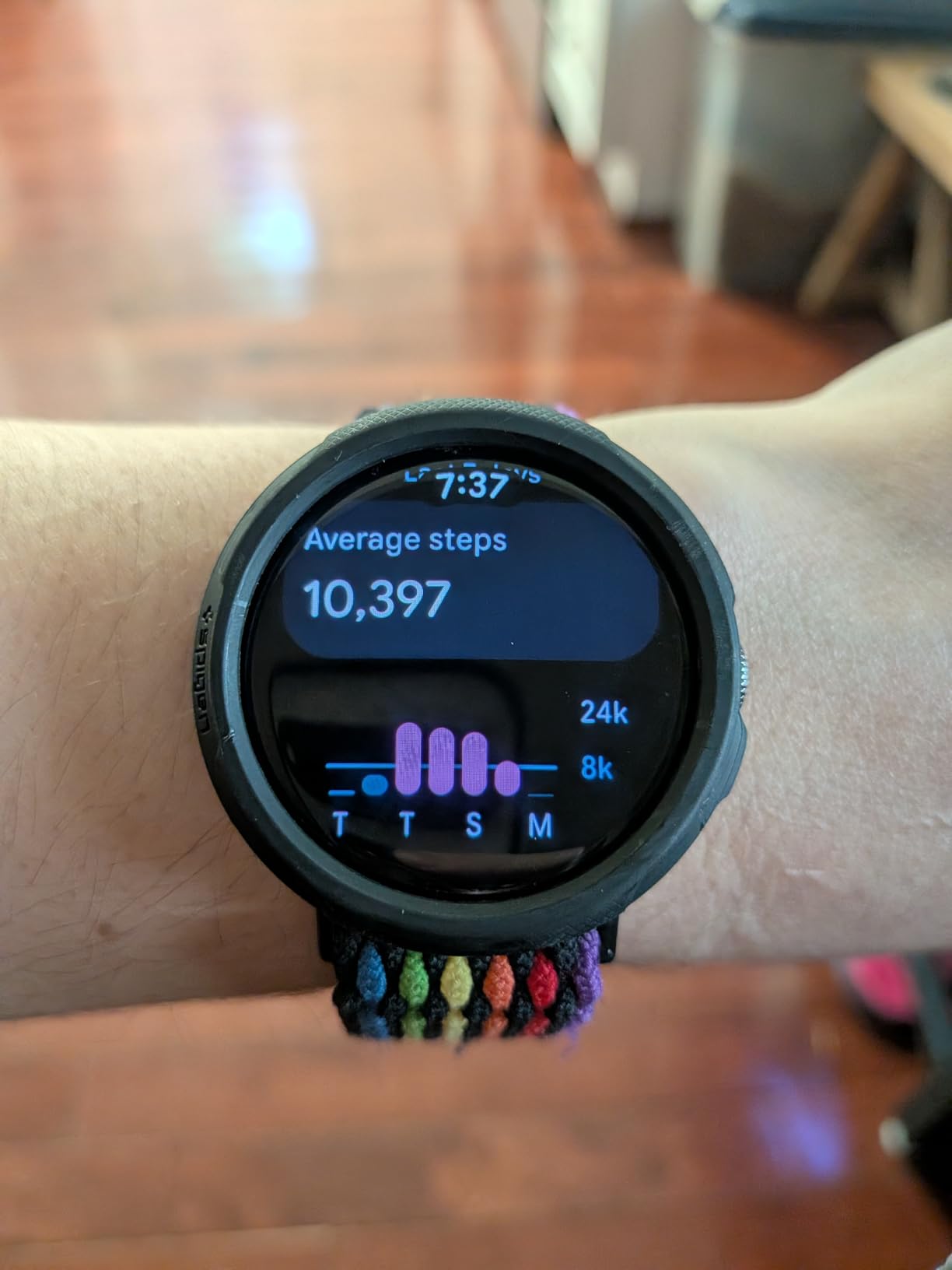 Google Pixel Watch 4 (45mm) - Smartwatch - Moonstone Active Band - Wi-Fi | Android smartwatch, heart rate, fitness, and sleep tracking, 30-hour battery, Gemini built in, water resistant customer photo 1