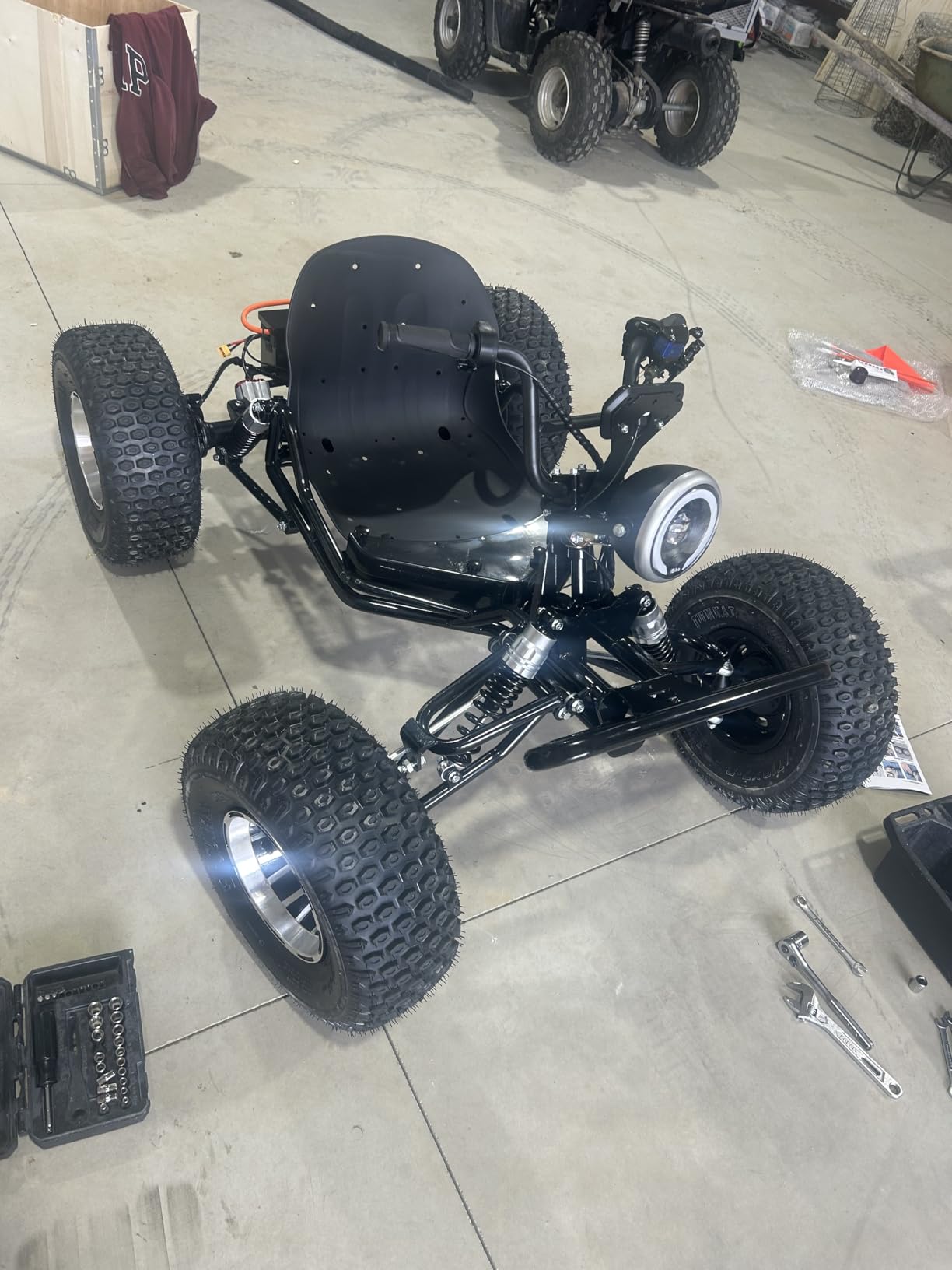 48V 20Ah Electric Off-Road Go Kart for Adults & Teens (Red) | Peak 4000W, 31 MPH, 30-Mile Range, Shaft Drive, Dual Hydraulic Brakes, AT19x7-8 Tires customer photo 1