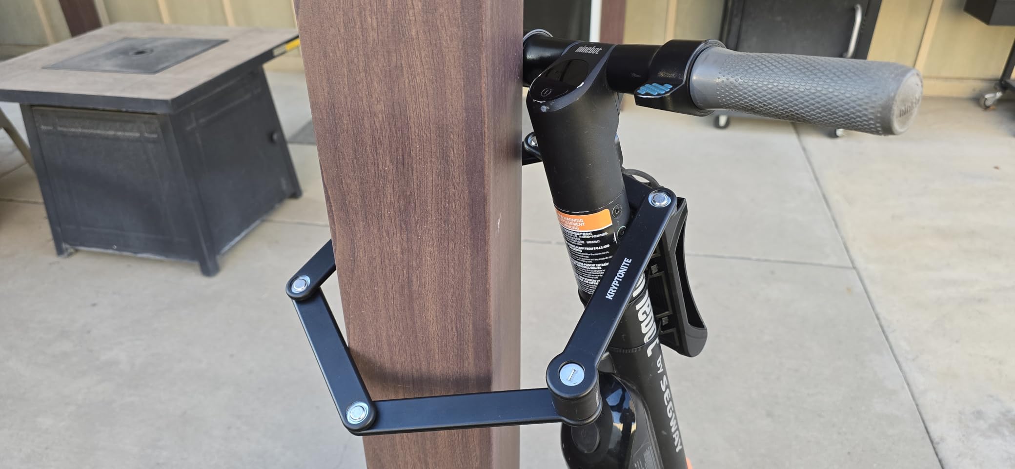 Kryptonite Parkview Folding Bike Lock - 2.9 ft High Security Lock | Compact 3mm hardened steel foldable bicycle lock with mount for e-bikes, scooters, road or mountain bikes, 88.4cm length customer photo 2