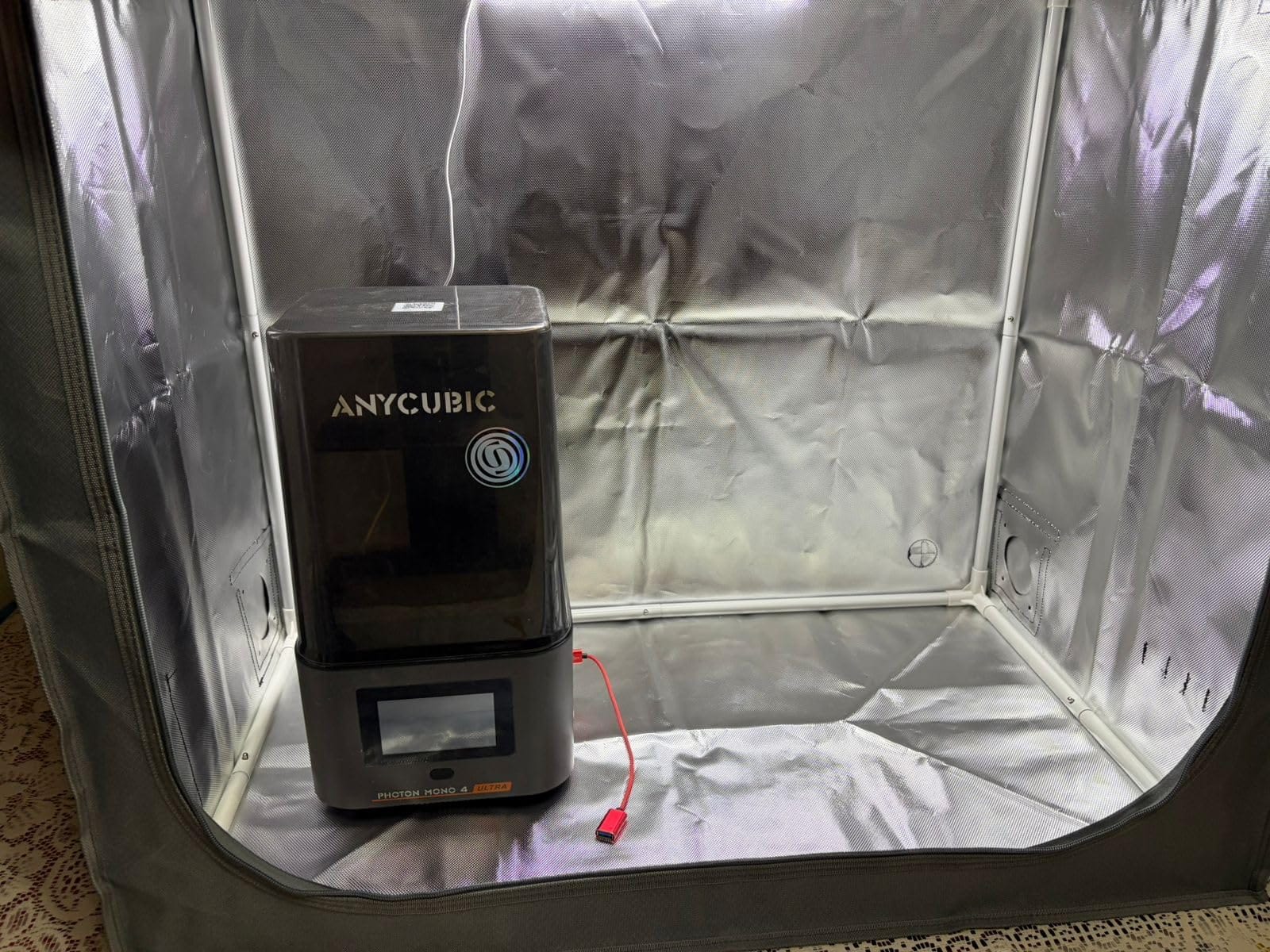 SKOUPHY Double Space Resin 3D Enclosure with Ventilation Kit LED Light customer photo 1