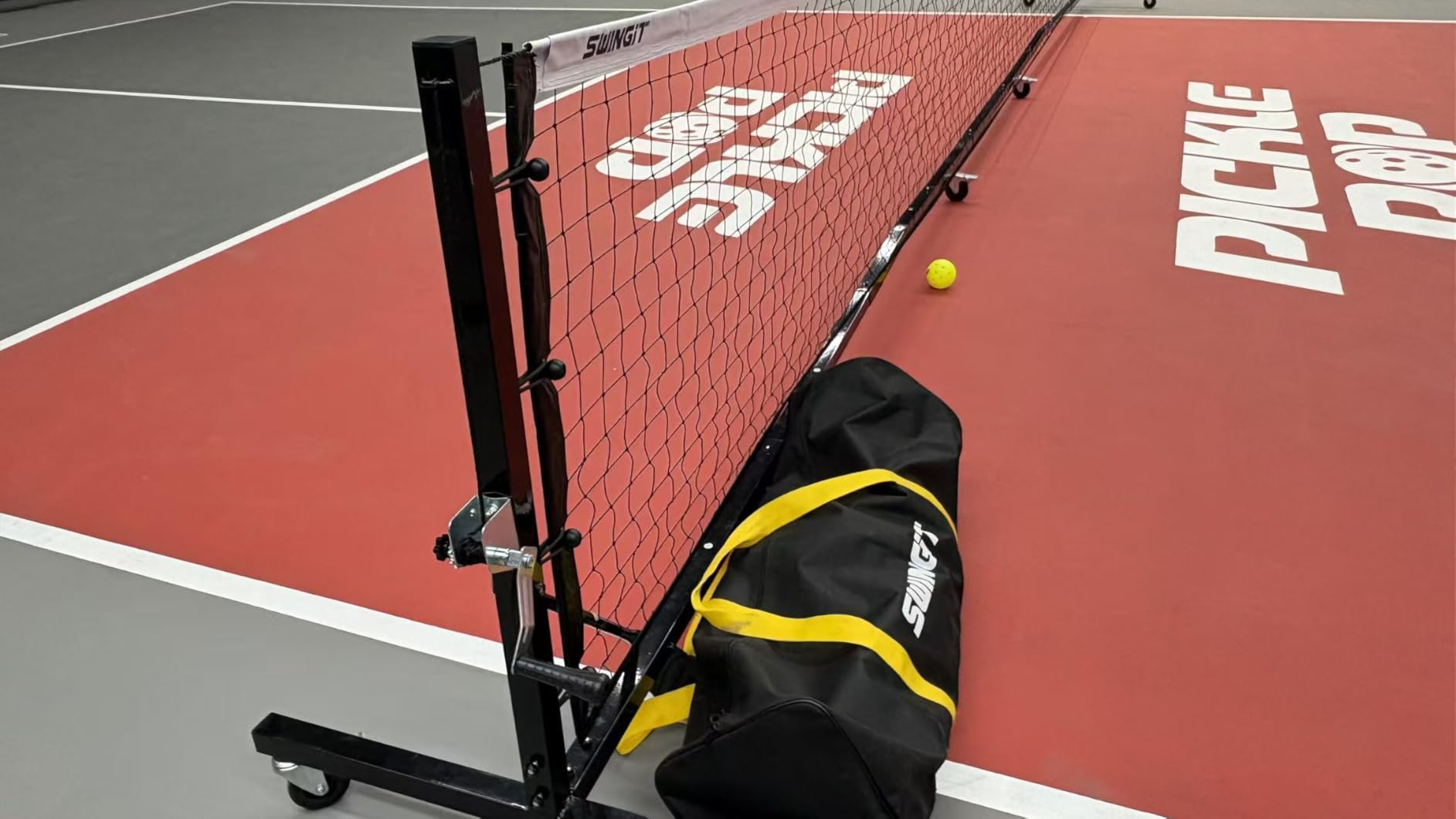 Pro Pickleball Net with Wheels, Hand Crank Tension System, 22ft Tournament IFP Regulation Size, Heavy Duty Frame, Anti-Sag, Locking Wheels, Perfect for Outdoor Court & Indoor Gym customer photo 2