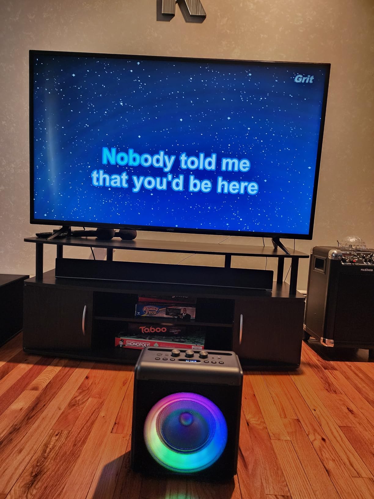 Karaoke Machine, 2 Wireless Rechargeable Microphones, 200W Speaker | Bluetooth 5.3, 20H playtime, LED lights, Portable, tablet holder and TWS for family karaoke, home parties and outdoor events customer photo 2