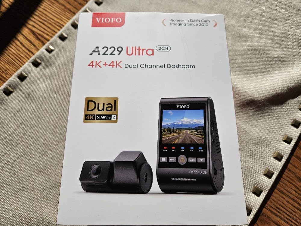 VIOFO A229 Ultra 2CH Dash Cam Front and Rear, Dual 4K Dashcam HDR with GPS | Dual 4K HDR with Dual Starvis Sensors, Night Vision 2.0, 5GHz Wi-Fi & Precise GPS, Smart Voice Control & Parking Mode customer photo 1