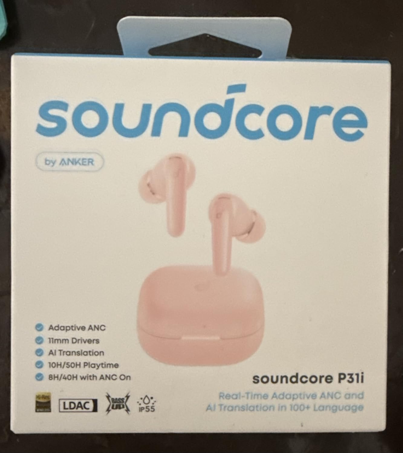 Soundcore P31i by Anker Translation Earbuds with Real-Time Adaptive ANC | Real-Time Adaptive Noise Cancelling, Hi-Res Sound, Translation Earbuds, 50H Playtime, Spatial Audio, Fast Charging, IP55 customer photo 2