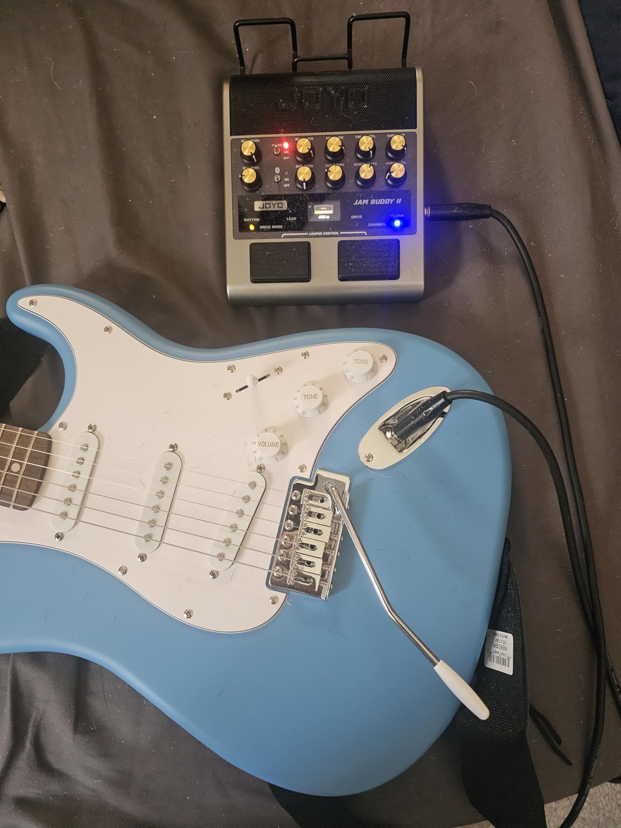 JOYO 10W Portable Guitar Practice Amp & Multi-Effects Pedal Combo Amplifier with Footswitch, OTG Recording, Bluetooth, 14 Amp Models, 3-Band EQ, 36 Drum Patterns & Looper (JAM Buddy II, Orange) customer photo 2
