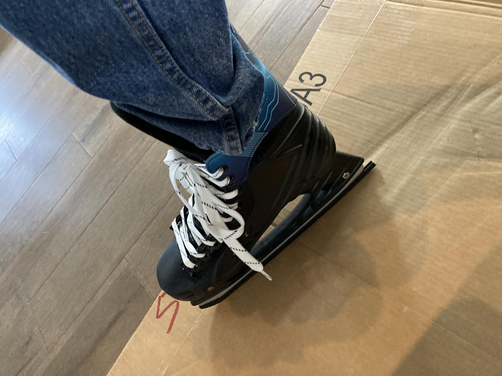 Nattork Ice Hockey Skates for Men, Women, Youth Stainless Steel Blades Lightweight & Durable for Superior Ankle Support and Agile Skating with Coolmax Fabric customer photo 2
