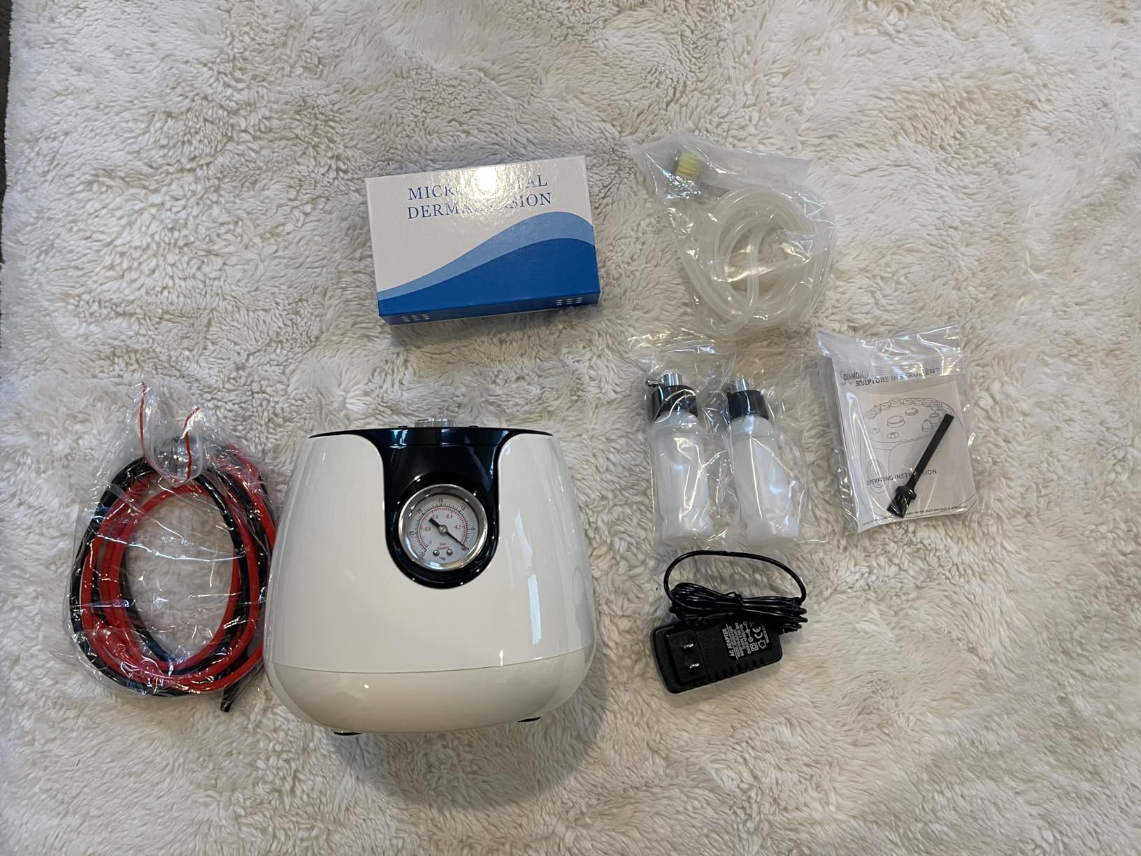 UNOISETION 3-in-1 Microdermabrasion Machine for Estheticians, Salon Diamond | Peeling + Blackhead Vacuum + Mist Spray, 9 Diamond Tips, 3 Replaceable Tubes, Quiet, Professional Spa Facial Exfoliation Kit customer photo 1