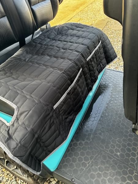 Golf Cart Seat Cover, Universal Bench Seat Cover with Storage Pockets, Non-Slip Seat Protector for Golf Cart, Fits EZGO Club Car Yamaha, Easy Install customer photo 1