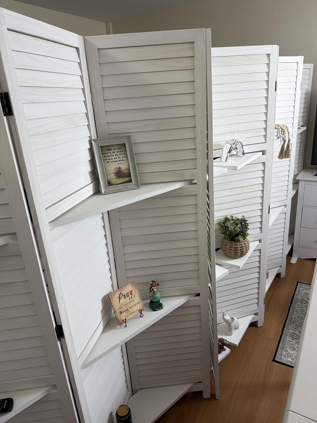 HOMCOM Room Divider with Shelves 6 Panel 67