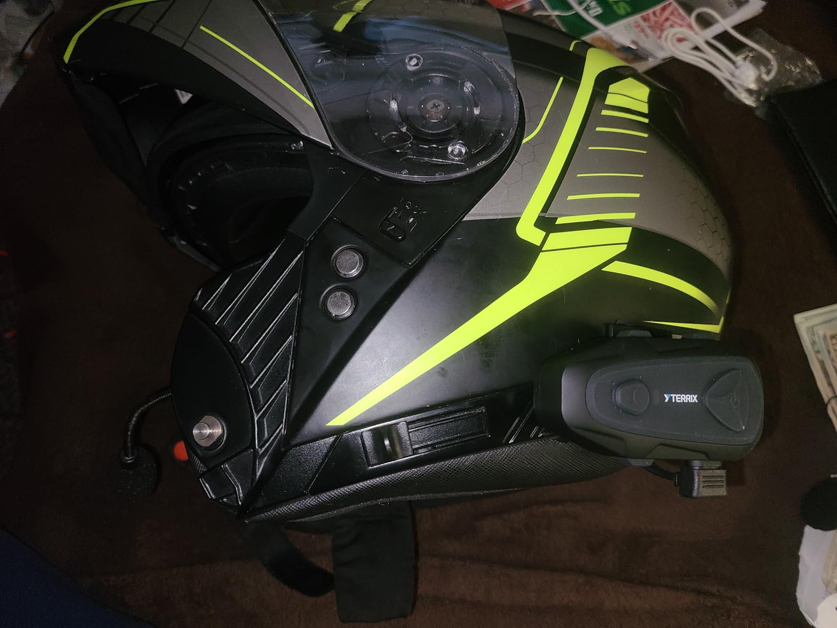 Q4 Motorcycle Bluetooth Headset with DSP Noise Canceling for Helmet | 2-Way Intercom Communication System, Dual Qualcomm Chip, Hands-Free Music/Call, 30H battery, 1500m range, IP65 customer photo 1