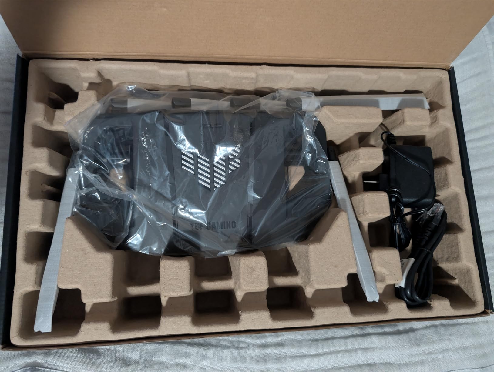 ASUS TUF Gaming BE6500 WiFi 7 Router - Dual-Band, Up to 6.5 Gbps Wireless, Game Accelerator, Multi-Link Operation (MLO), (x4) 2.5GbE Ports, Mesh + VPN Compatible, & Subscription-Free Network Security customer photo 2