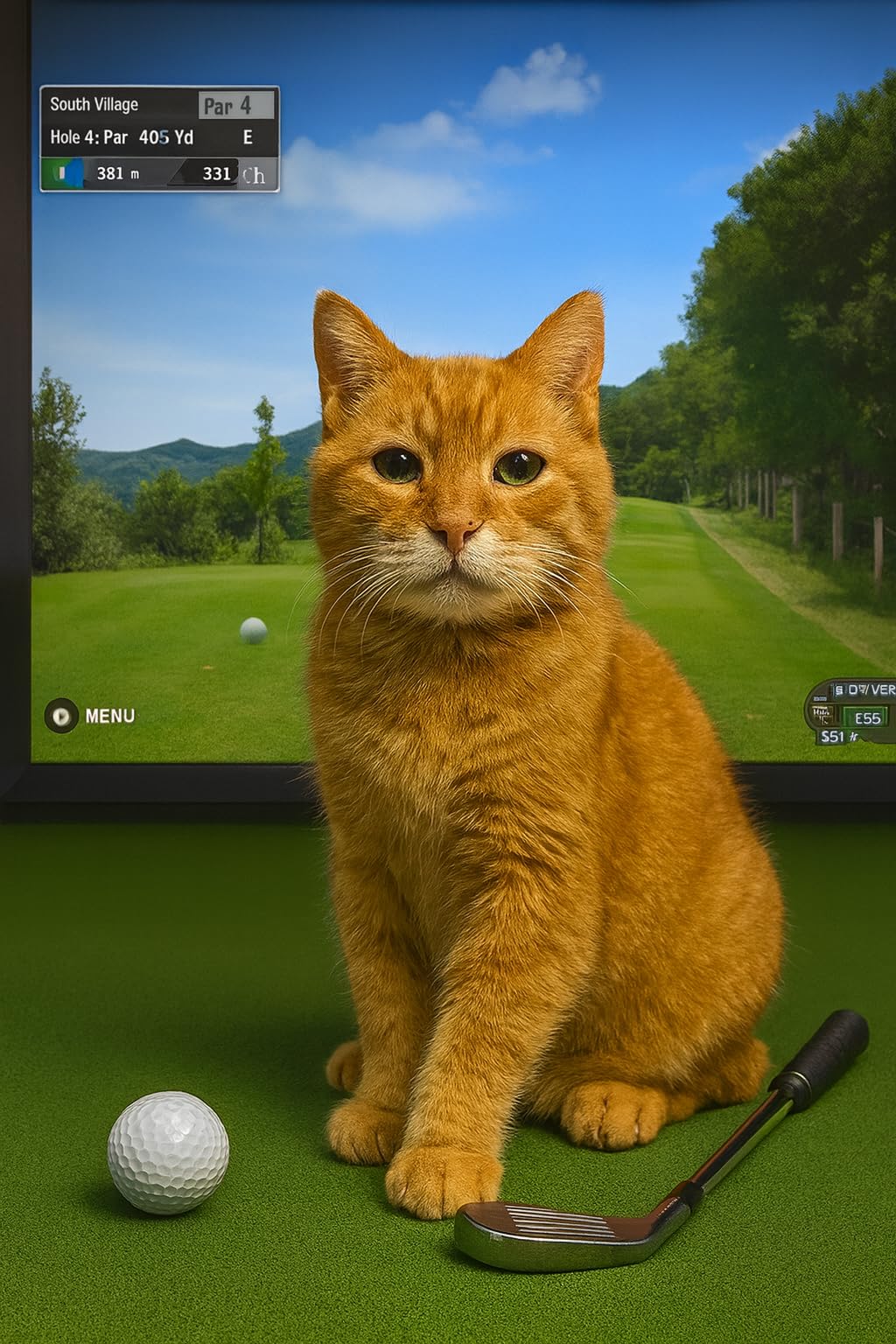 Golf Simulator Impact Screen, 3D Air Mesh Impact Screen for Golf Training Indoor/Outdoor, HD Projector Screen for Home Hitting Practice with Grommet Holes & Bungee Cords customer photo 2