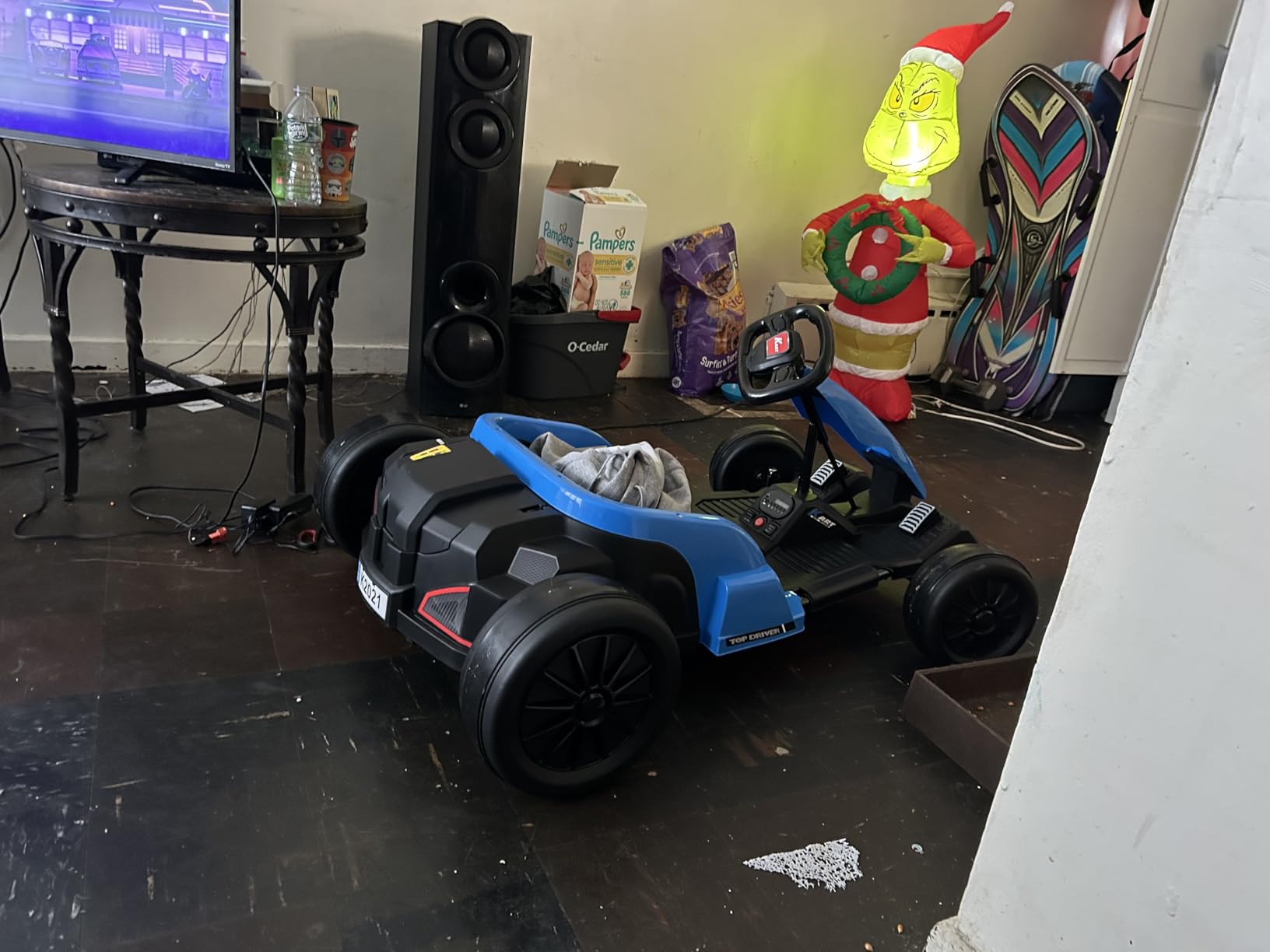 Qaba Electric Go Kart 24V 9Ah Big Battery Kids Drift Kart Ages 6-12 White customer photo 2